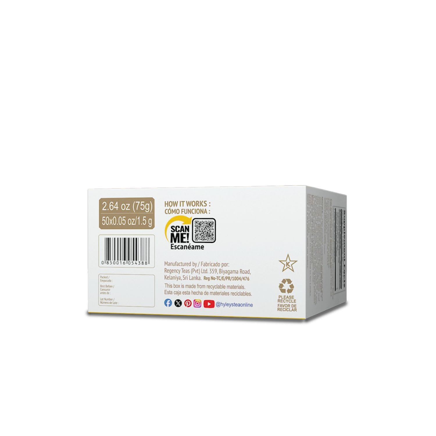 Hyleys Slim Tea Weight Loss Herbal Supplement with Pineapple - Cleanse and Detox - 50 Tea Bags (1 Pack) - Image 4