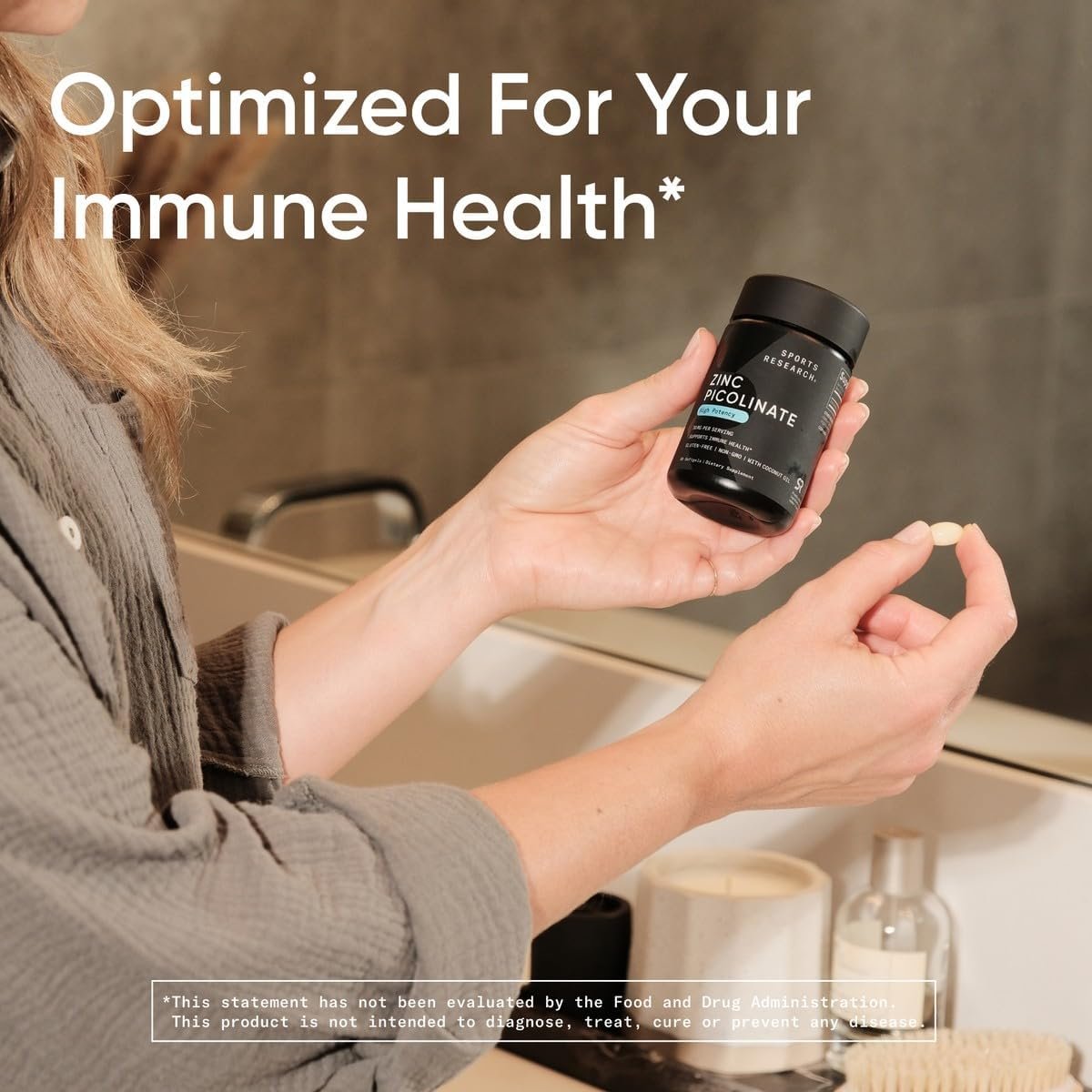 Sports Research Zinc Picolinate 50mg with Organic Coconut Oil | Highly Absorbable Zinc Supplement for Healthy Immune Function - Non-GMO Verified, Gluten & Soy Free (60 Liquid Softgels) - Image 6