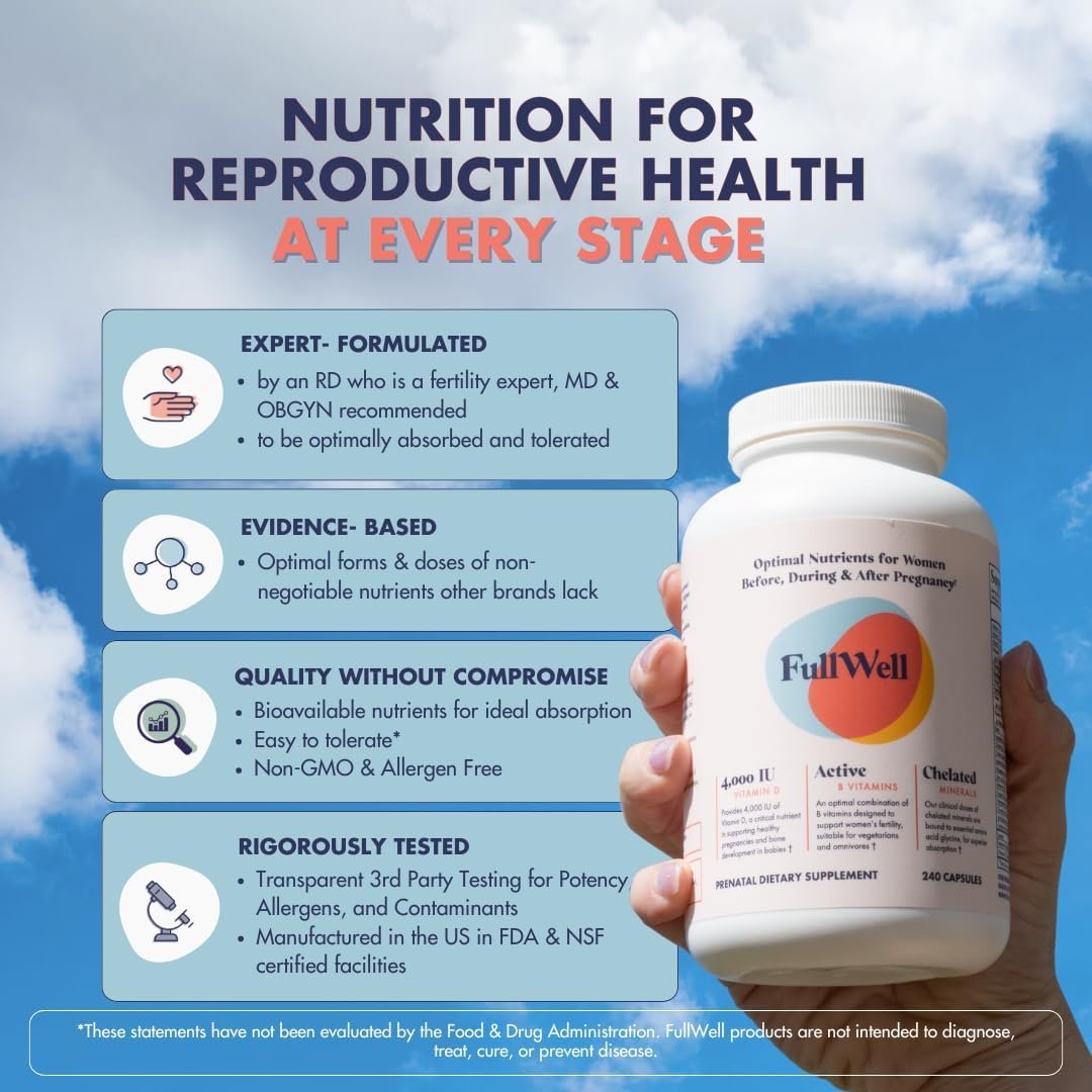 Prenatal Vitamins | Choline, folate, Vitamin D for fetal Growth, Brain Development | 26+ Vital Nutrients | Dietitian-Formulated, OBGYN Recommended, Non-GMO, 3rd Party Tested, 30 Servings - Image 3