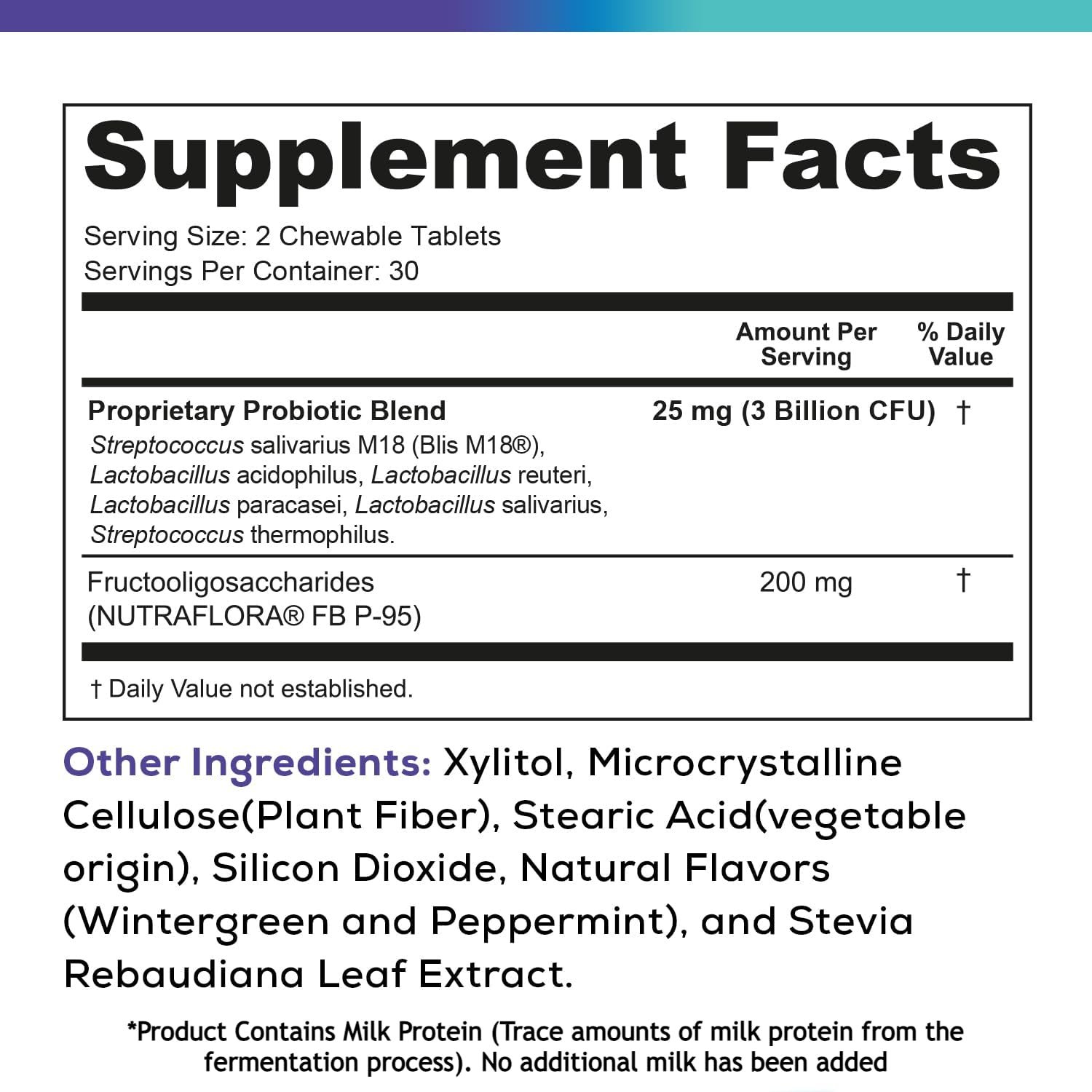 Oral Probiotics & Tongue Scraper for Bad Breath Support - Chewable Dental Probiotic for Teeth & Gums & Fresh Breath - 6 Probiotic Strains - BLIS M18 - Supportive Oral Probiotic - Mint Flavored - 60ct - Image 5