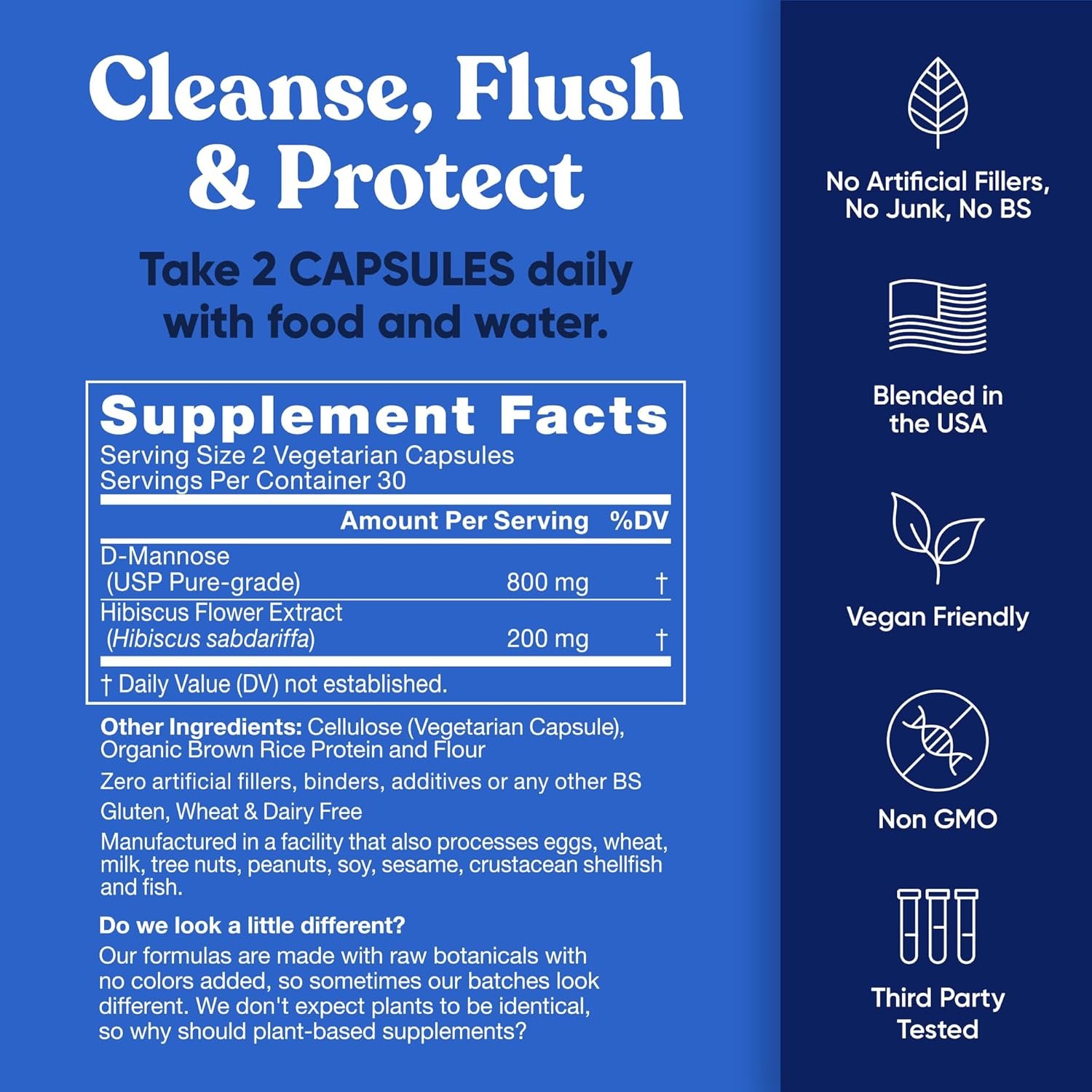 Urinary Harmony D-Mannose Supplement – Urinary Tract Health for Women – Cleanses and Flushes the Urinary System – Potent Clinical Strength Formula with DMannose and Hibiscus – 60 Fast Acting Capsules - Image 6