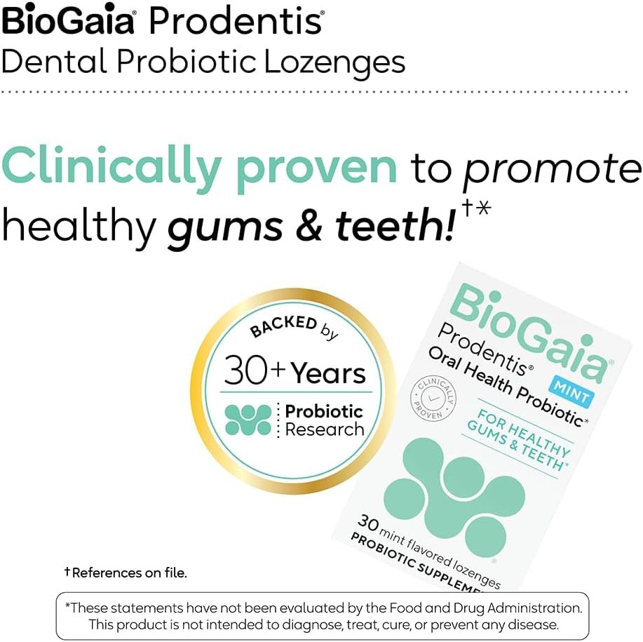 BioGaia Prodentis 3-Pack | Dental Probiotic Lozenges | Promote Healthy Gums & Teeth | Defend Against Dental Problems | Replenish Oral Microbiome | Improve Oral Health | Mint Flavor | 90 Day Supply - Image 2
