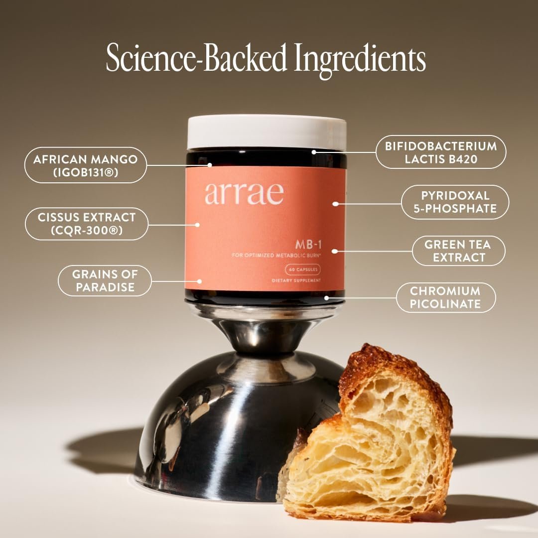 Arrae MB-1, Natural Dietary Supplement, Control Appetite, Increase Energy, Support Healthy Metabolism, 60 Capsules - Image 2