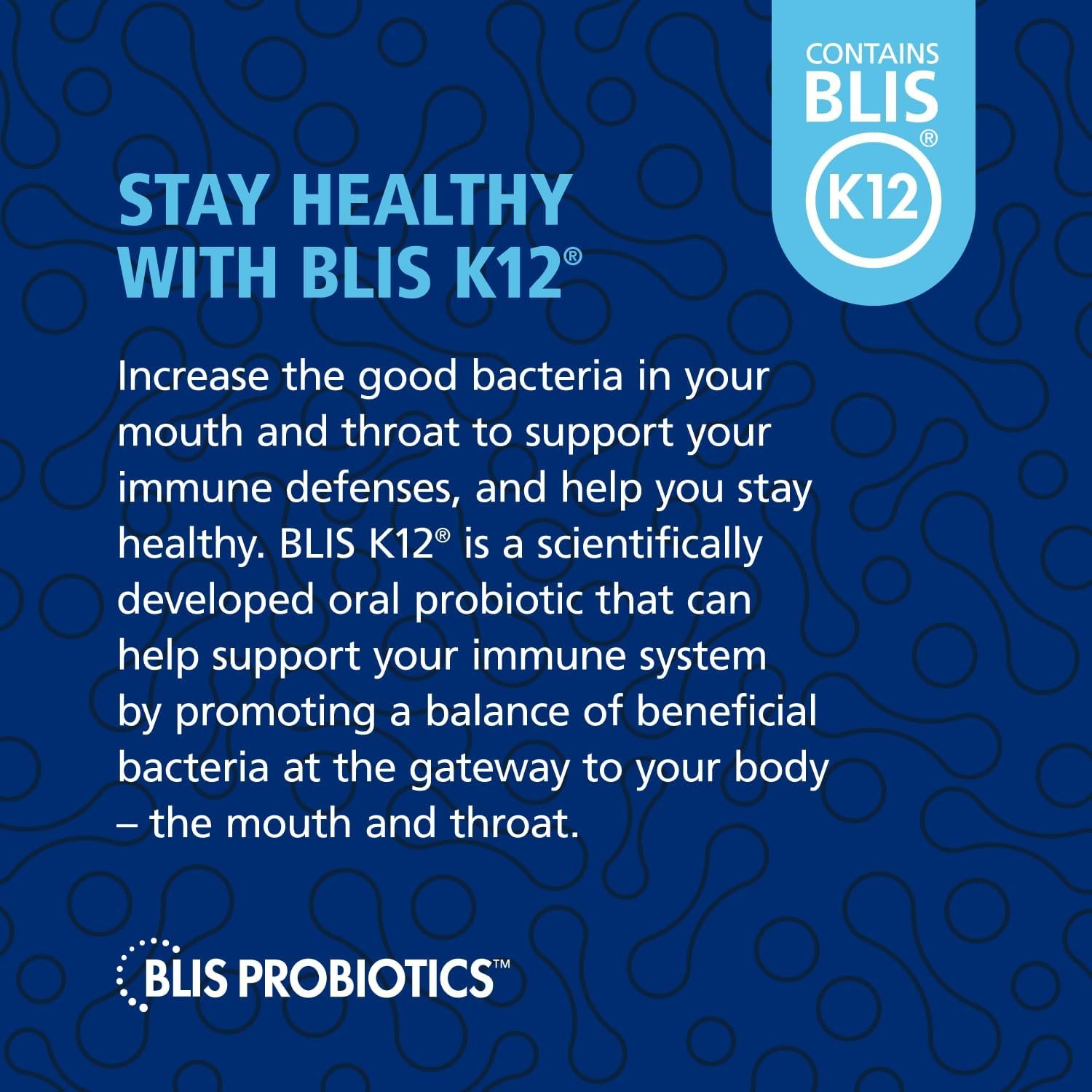 BLIS Probiotics ThroatHealth Oral Probiotics k12 2.5 Billion Cfu, Throat Immunity Support & Oral Health for Adults & Kids, Sugar-Free Lozenges (30 Pack) - Image 5