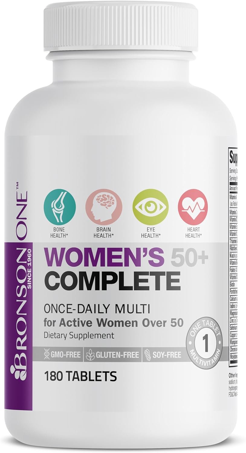 Bronson ONE Daily Women’s 50+ Complete Multivitamin Multimineral, 180 Tablets - Image 5