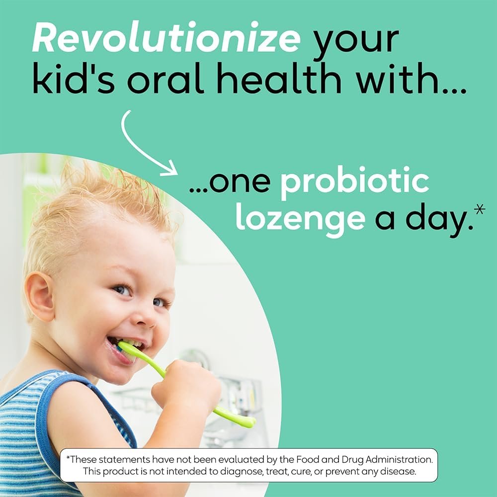 BioGaia Prodentis Kids | Dental Probiotics for Teeth and Gums | Promotes Good Oral Health & Gut Health Too | Oral Probiotics | 30 Apple-Flavored Lozenges | 1-Pack - Image 2