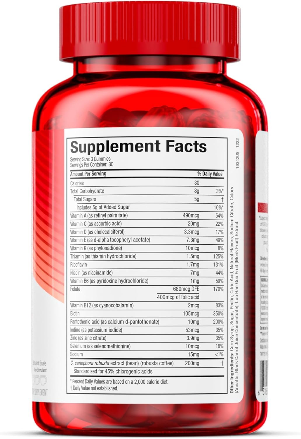 Hydroxycut Gummies - 99% Caffeine Free - Metabolize Carbs, Proteins & Fats - Includes 15 Essential Vitamins & Minerals - for Women & Men - Image 2