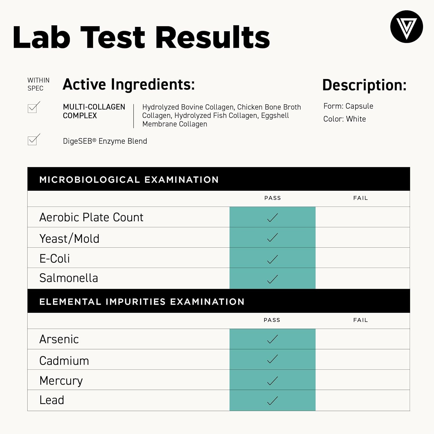Vital Vitamins Multi Collagen for Women & Men - Type I, II, III, V, X - Grass Fed, Non-GMO - 150 Capsules - Image 5