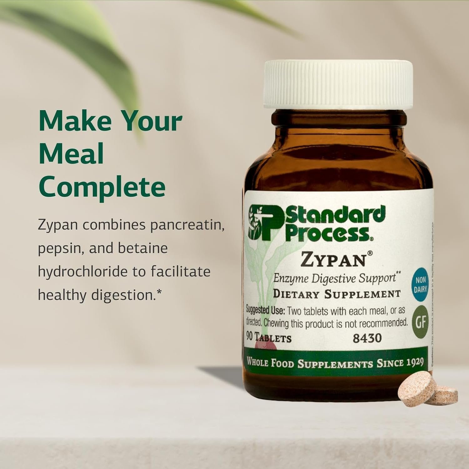Standard Process Zypan - Digestive Health Support Supplement - HCI Supplement with Pancreatin, Betaine Hydrochloride & Pepsin - Support Macronutrient Digestion - 90 Tablets - Image 3