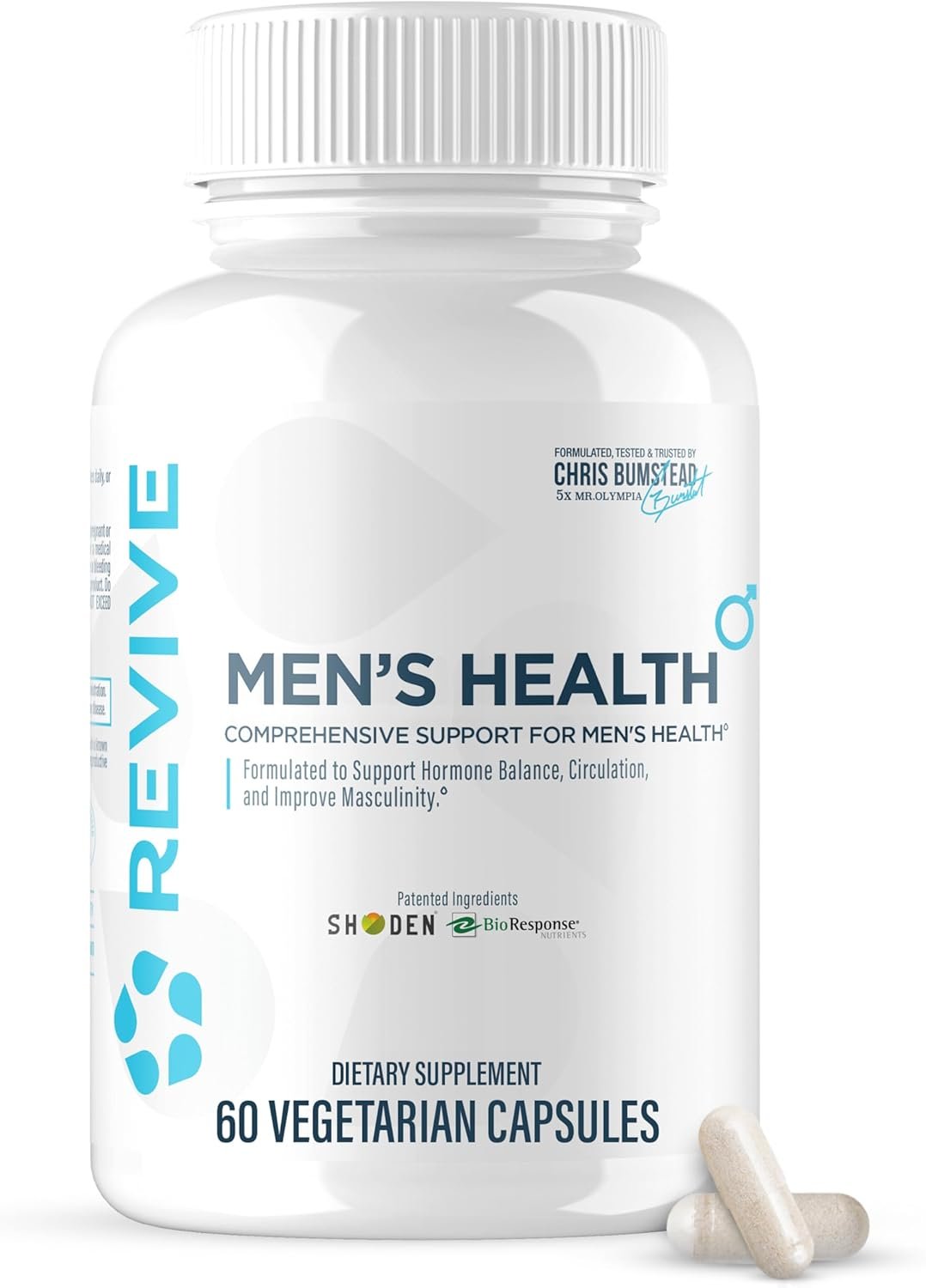 Revive MD DIM Supplement for Men - Hormone Balance Support, Male Sexual & Prostate Health - Healthy Testosterone Levels, Estrogen Balance, with Ashwagandha & Green Tea - 60 Vegetarian Capsules