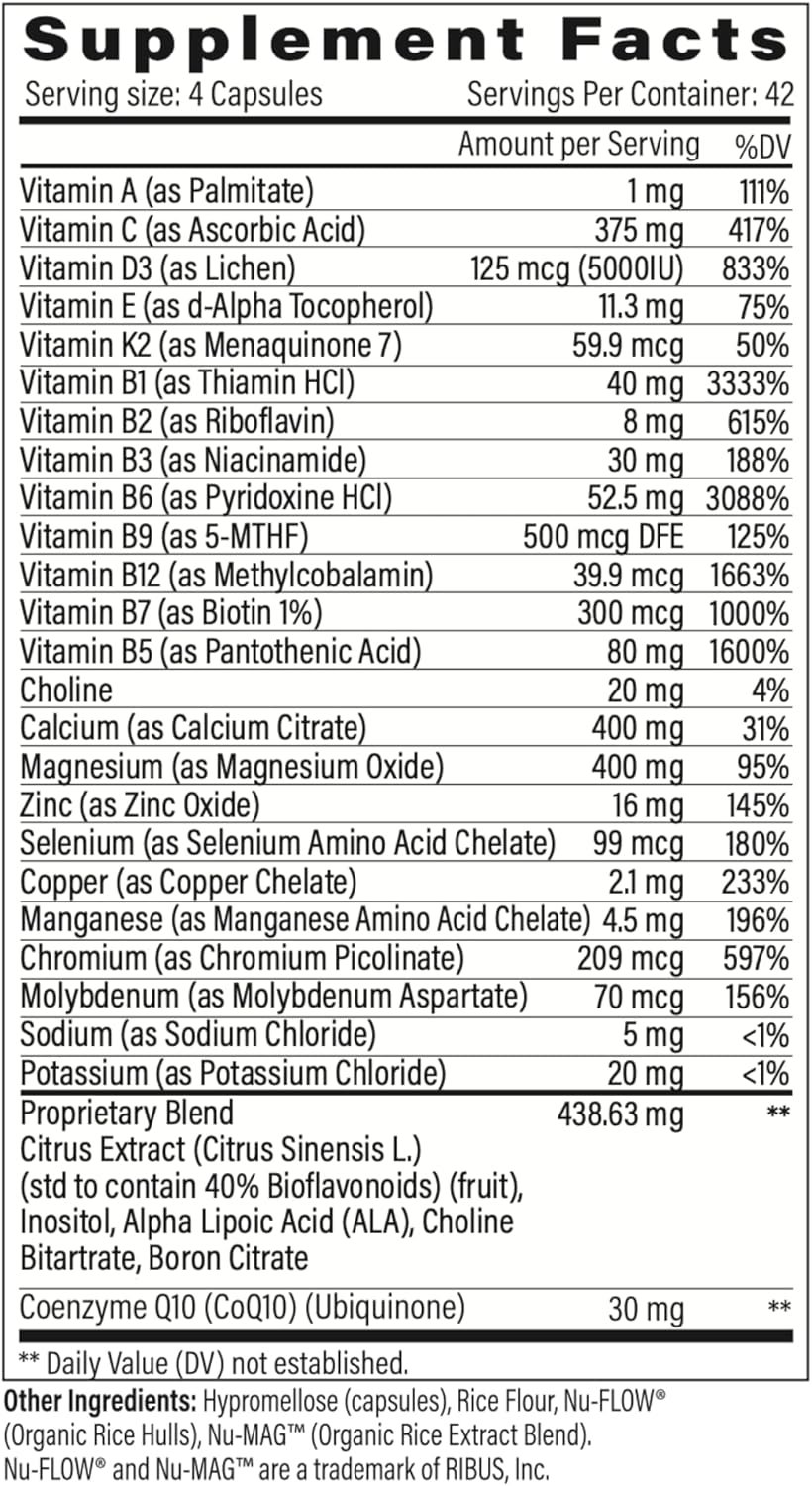 StellaLife DentaMedica Vegan Daily Multivitamin Nutritional Support for Faster Dental Surgery Recovery, VIT D3 K2 C B Zinc CoQ10 Magnesium, Healthy Bones & Gums, Non-GMO, GMP USA, 168 Capsules - Image 4