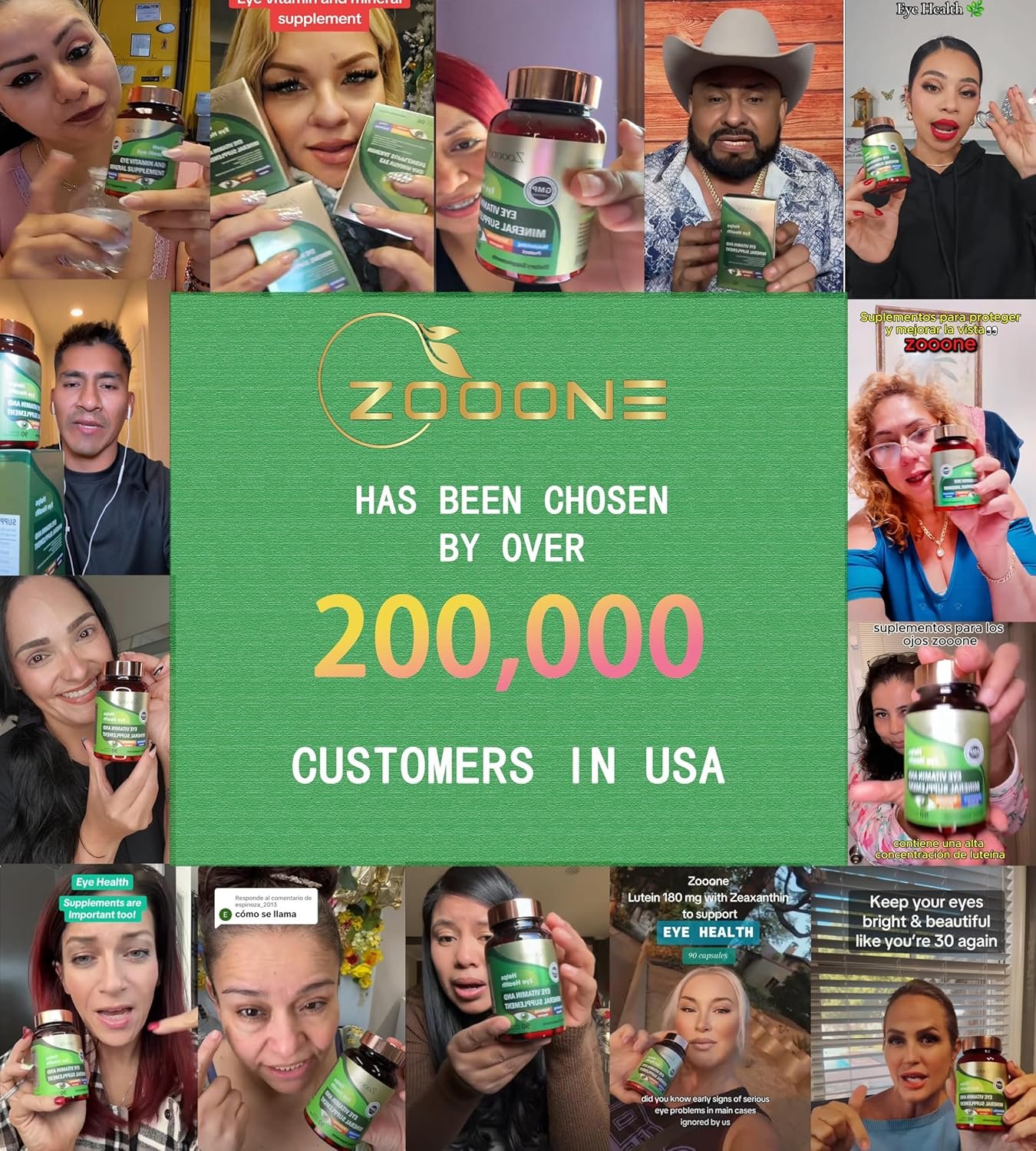 zooone- 120pcs Lutein Eye Vitamins Supplement for Macular Health and Dry Eye, Contains Lutein, Zinc, Vitamins C/E & Zeaxanthin to Support Eye Health - Image 5