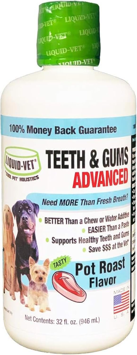 Advanced Teeth & Gums Supplements for Dogs | Dental Care for Dogs | Oral Mouth Care | Tartar + Plaque + Gingivitis