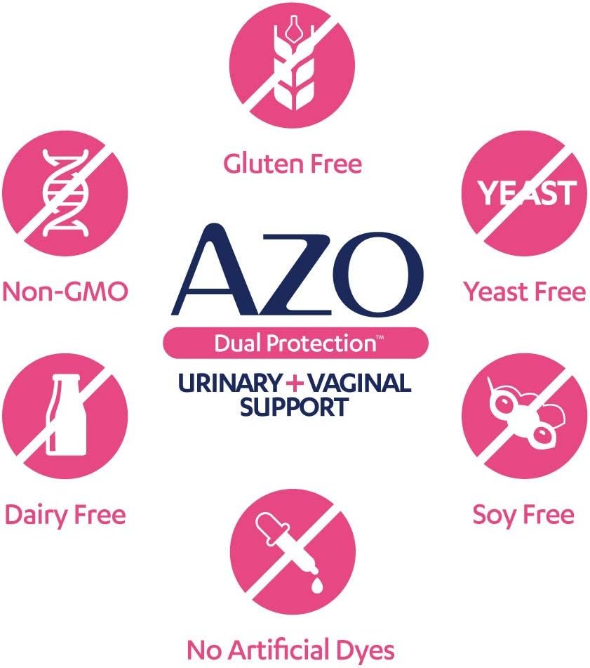 AZO Dual Protection, Urinary + Vaginal Support, Prebiotics and Probiotics for Women*, Starts Working Within 24 Hours, Non-GMO, 30 Count - Image 7