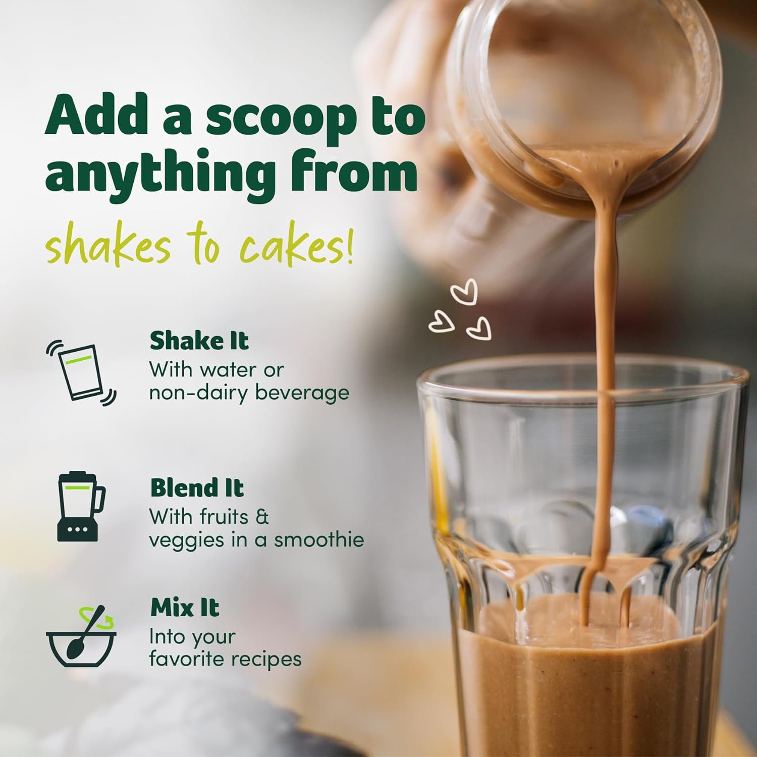 Purely Inspired Plant-Based Protein Powder for Men & Women, Rich Decadent Chocolate (16 Servings) - Vegan & Organic - 20g of Pea Protein Powder for Smoothies & Shakes - Dairy-Free, & Gluten-Free - Image 5