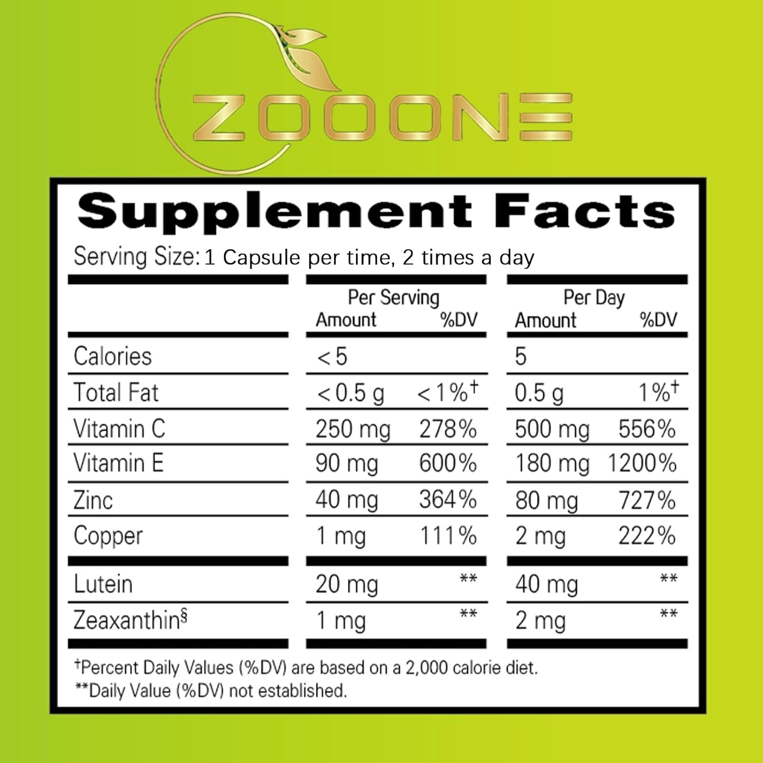 zooone- 120pcs Lutein Eye Vitamins Supplement for Macular Health and Dry Eye, Contains Lutein, Zinc, Vitamins C/E & Zeaxanthin to Support Eye Health - Image 6