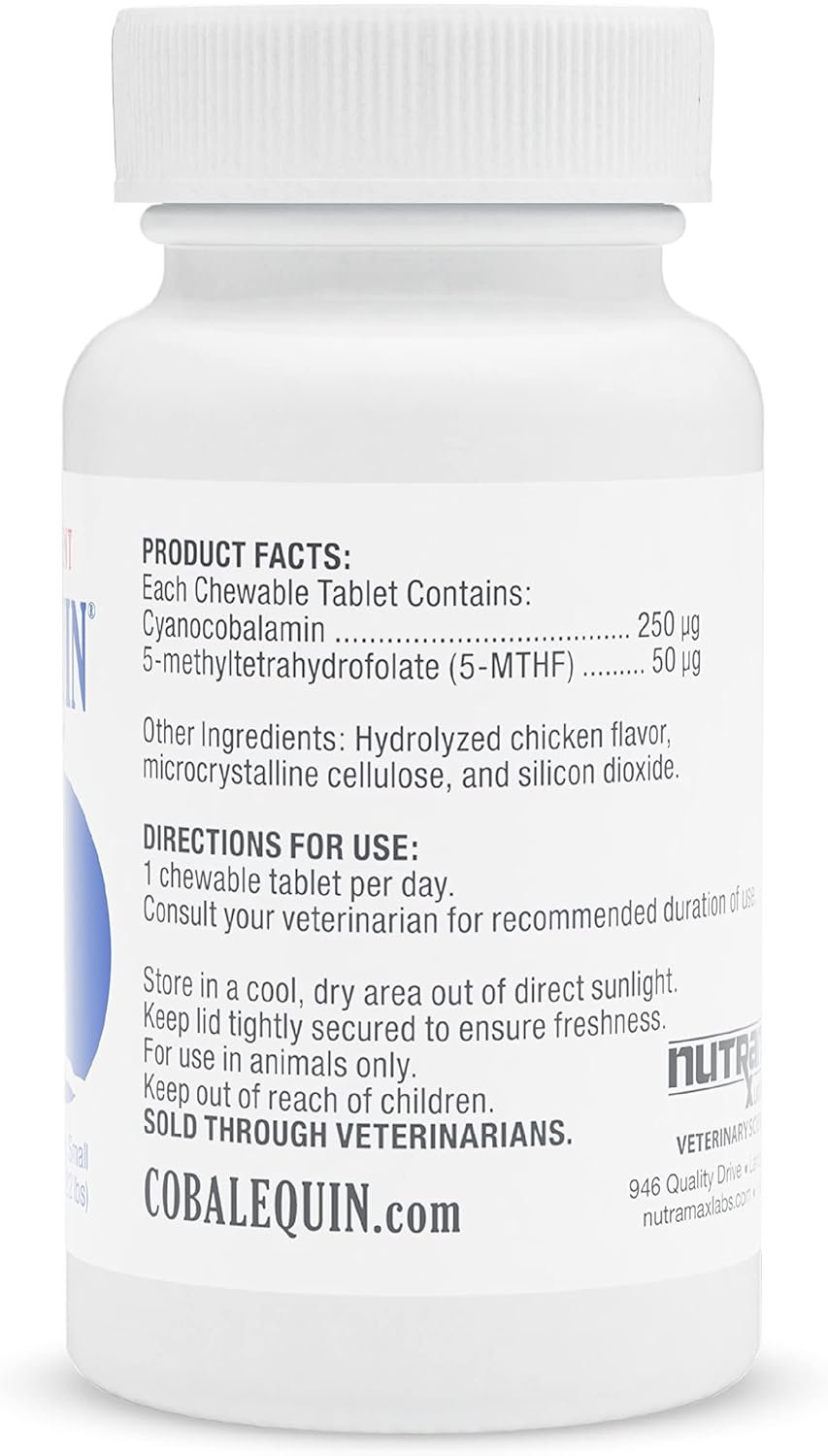Nutramax Cobalequin B12 Supplement for Cats and Small Dogs, 45 Count (Pack of 1) - Image 2