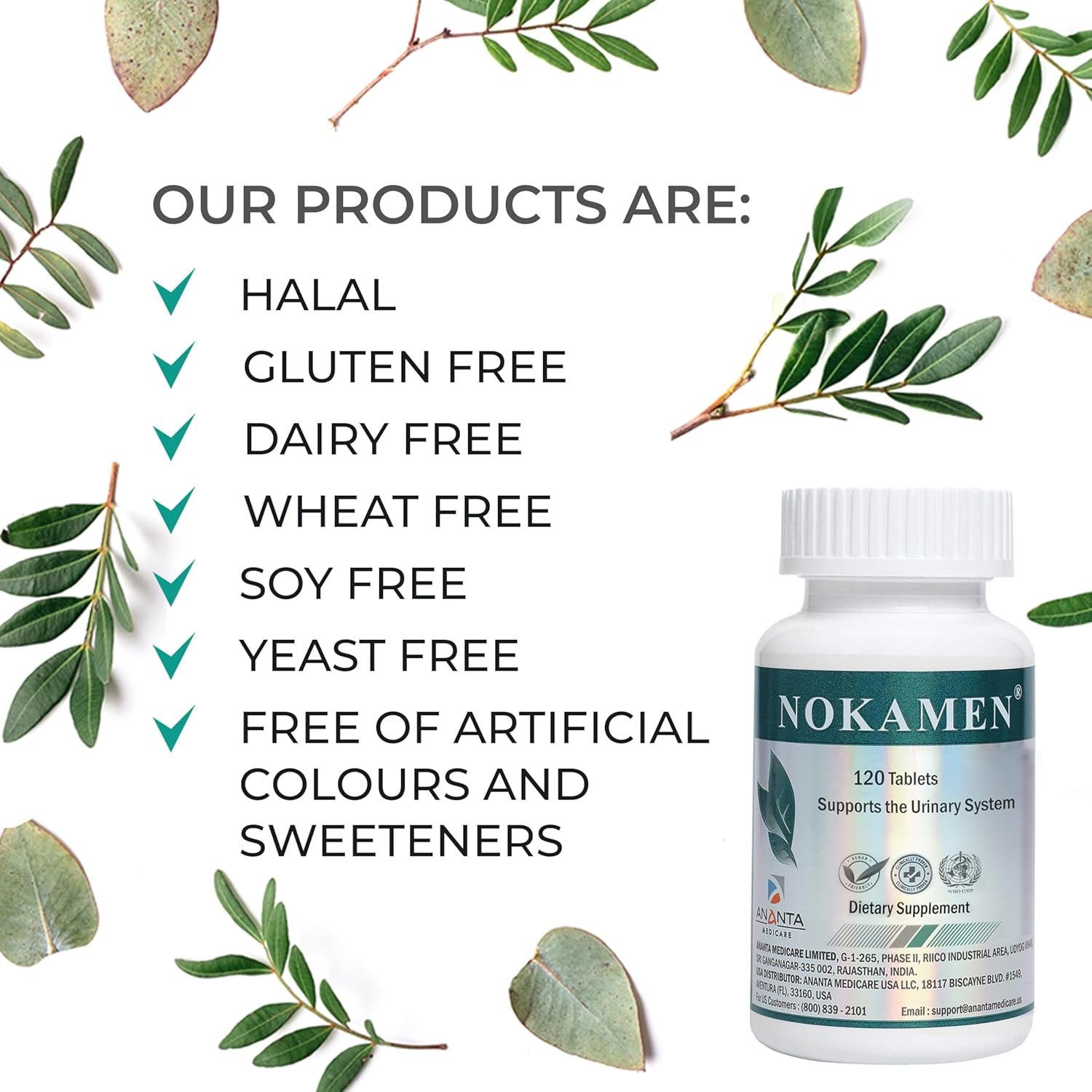 NOKAMEN – Kidney & Urinary Tract Support Herbal Formula, 120 Tabs - Image 5