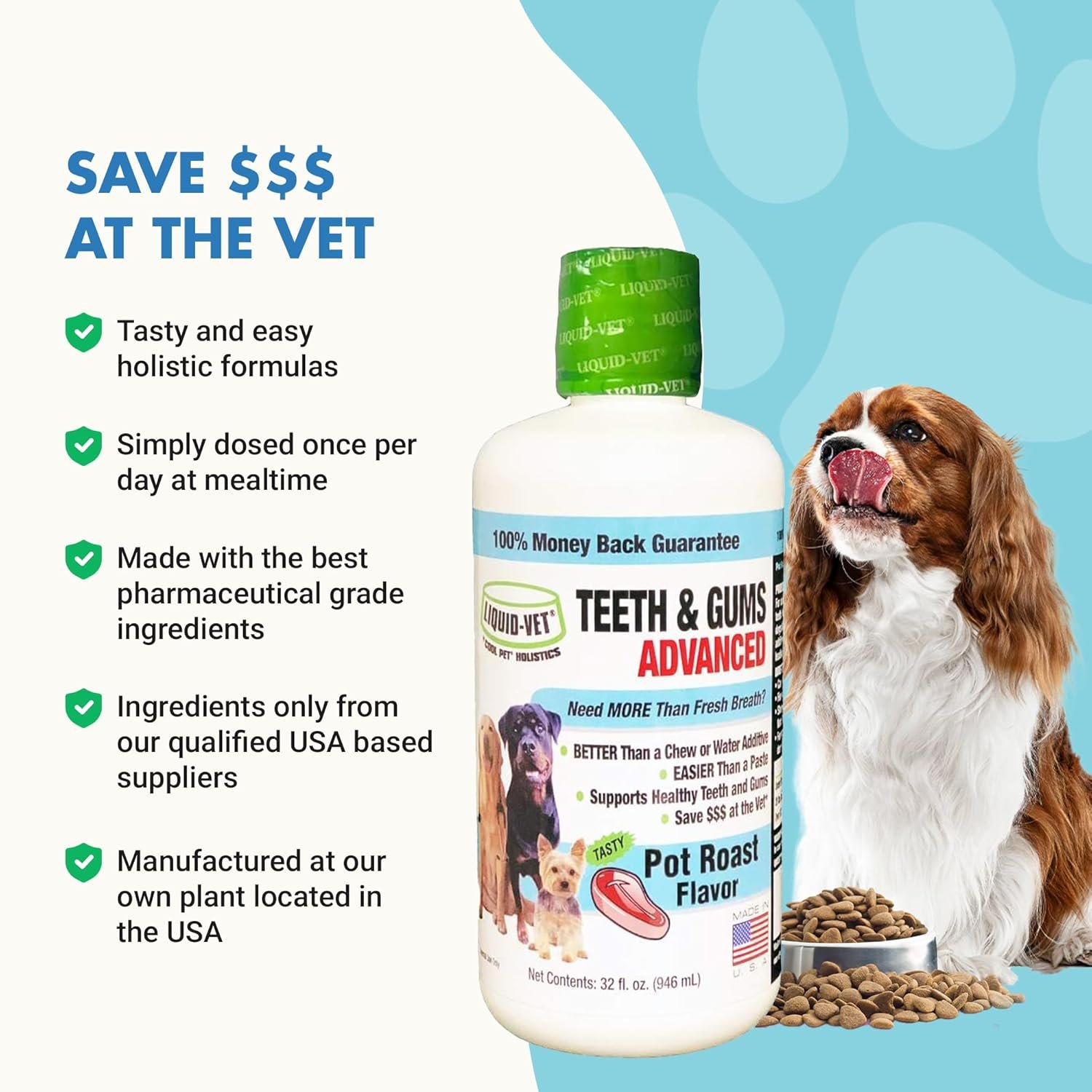 Advanced Teeth & Gums Supplements for Dogs | Dental Care for Dogs | Oral Mouth Care | Tartar + Plaque + Gingivitis - Image 5