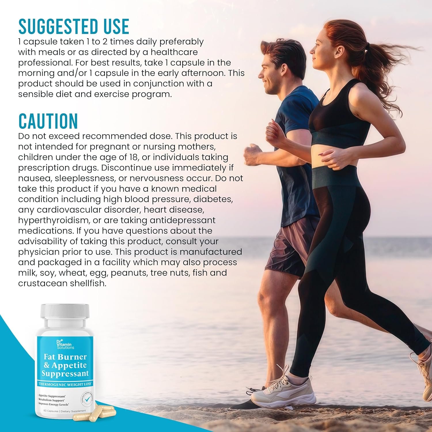 DR VITAMIN SOLUTIONS Fat Burner for Women & Men - Appetite Suppressant for Weight Loss - Pills w/Metabolism Booster Thermogenic Weight Loss Supplement - Chromium, Caffeine & Green Tea - 30 Ct. - Image 7