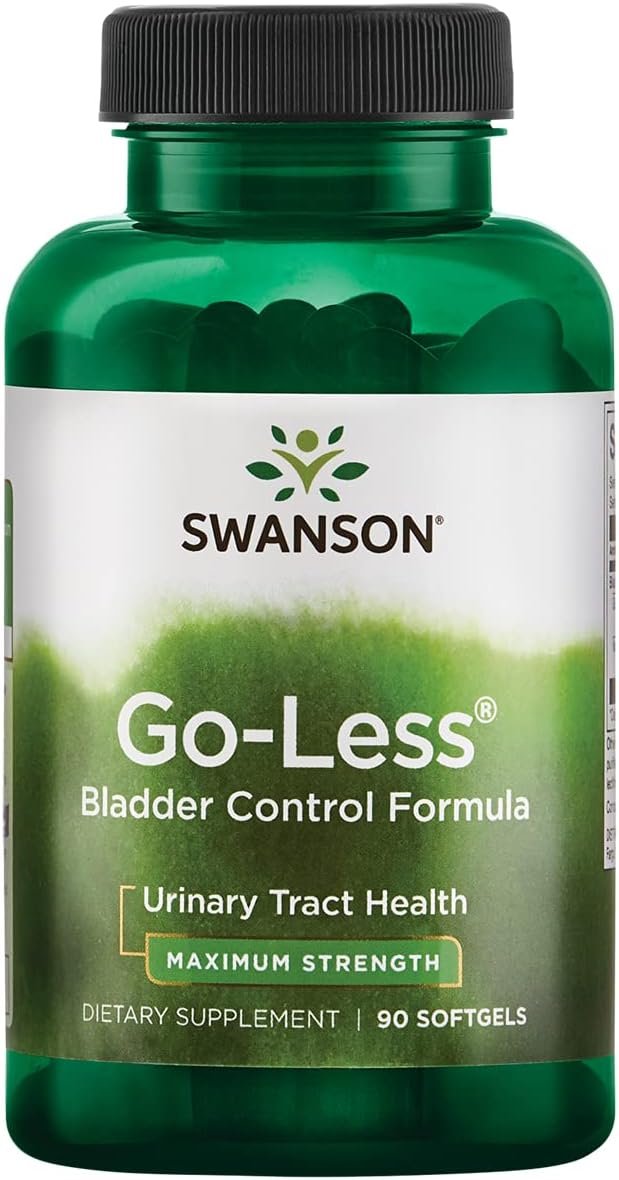 Swanson Go-Less Bladder Control Formula - Promotes Urinary Tract Health and Healthy Bladder Support - Natural Supplement for Adults with Pumpkin Seed Extract - (90 Softgels) 1 Pack