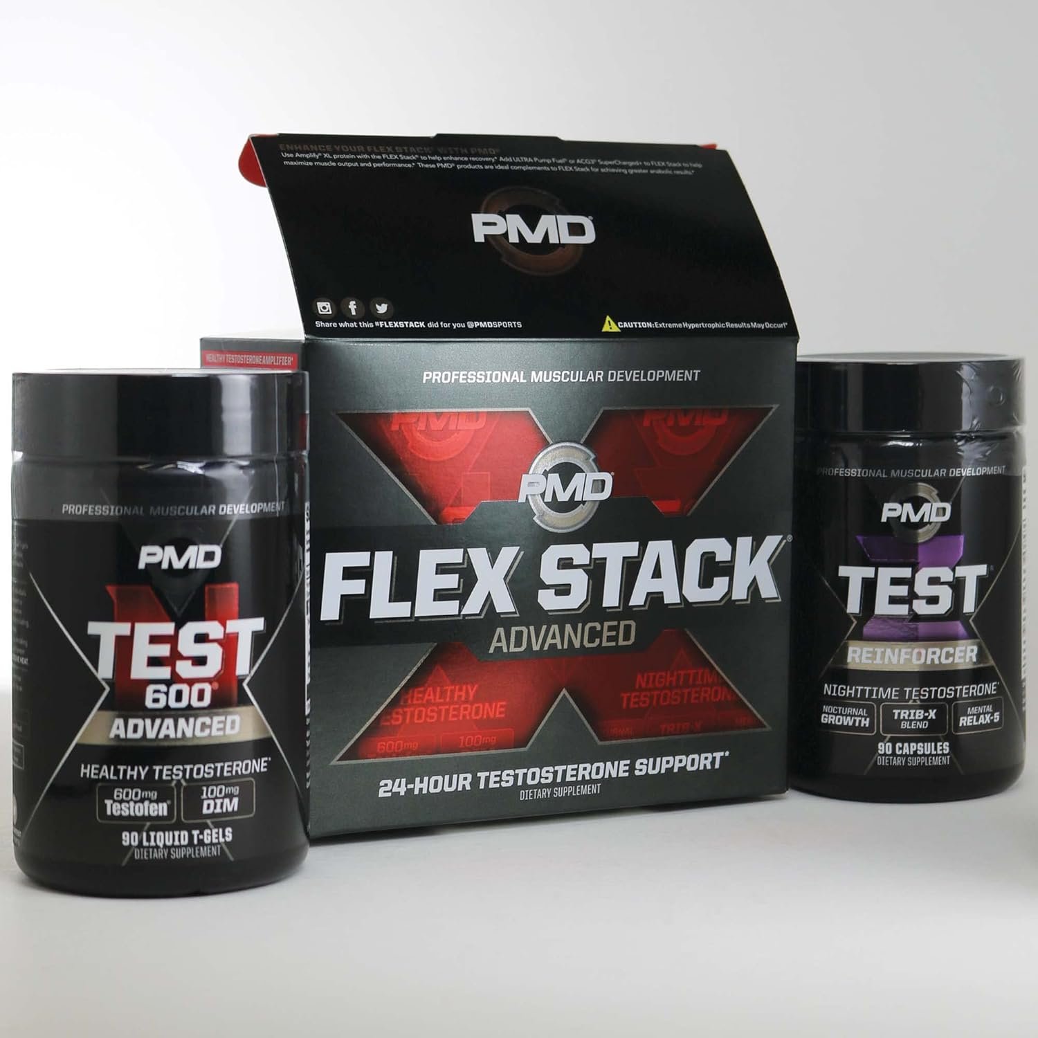 PMD Sports Flex Stack Advanced 24-Hour Testosterone Stack for Lean Muscle Growth, Strength, Recovery, Libido and Restful Sleep - N-Test 600 Advanced / 90 Liquid T-Gels, Z-Test 90 Capsules … - Image 2