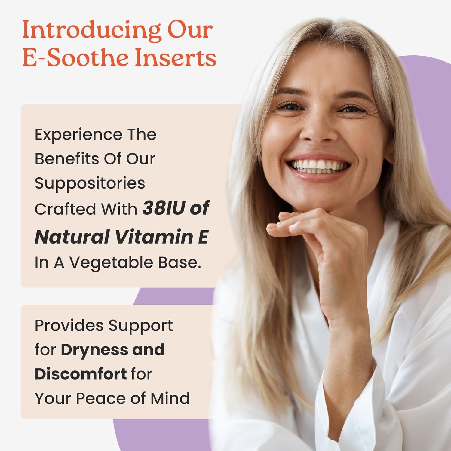 NewLife Naturals Vitamin E Suppositories 38IU - Vaginal Dryness Irritation Menopause Atrophy Relief - All Natural Estrogen Free Feminine Care - 24 Inserts - Image 3