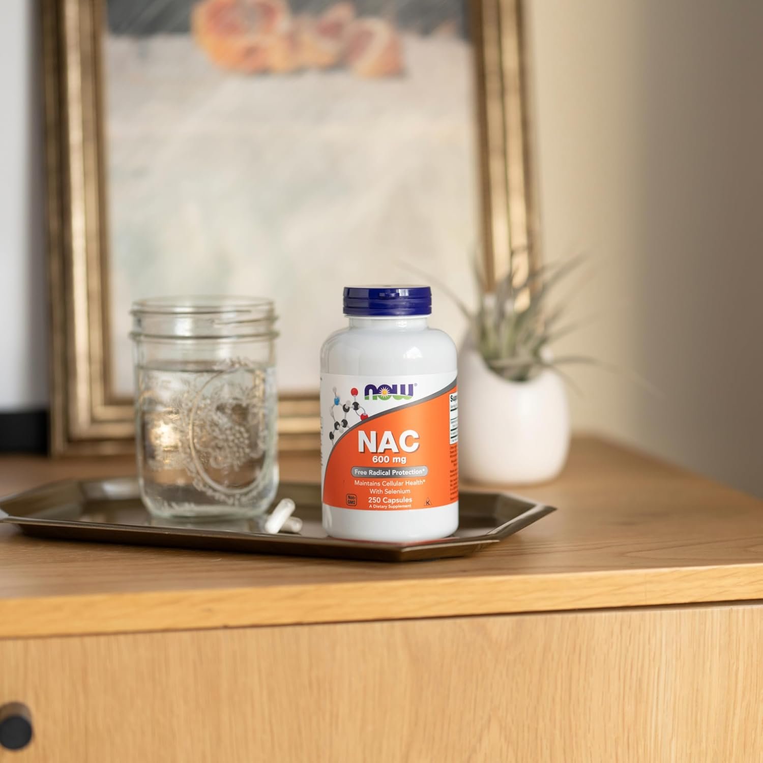 NOW Supplements, NAC (N-Acetyl Cysteine) 600 mg with Selenium, 250 Veg Capsules - Image 6