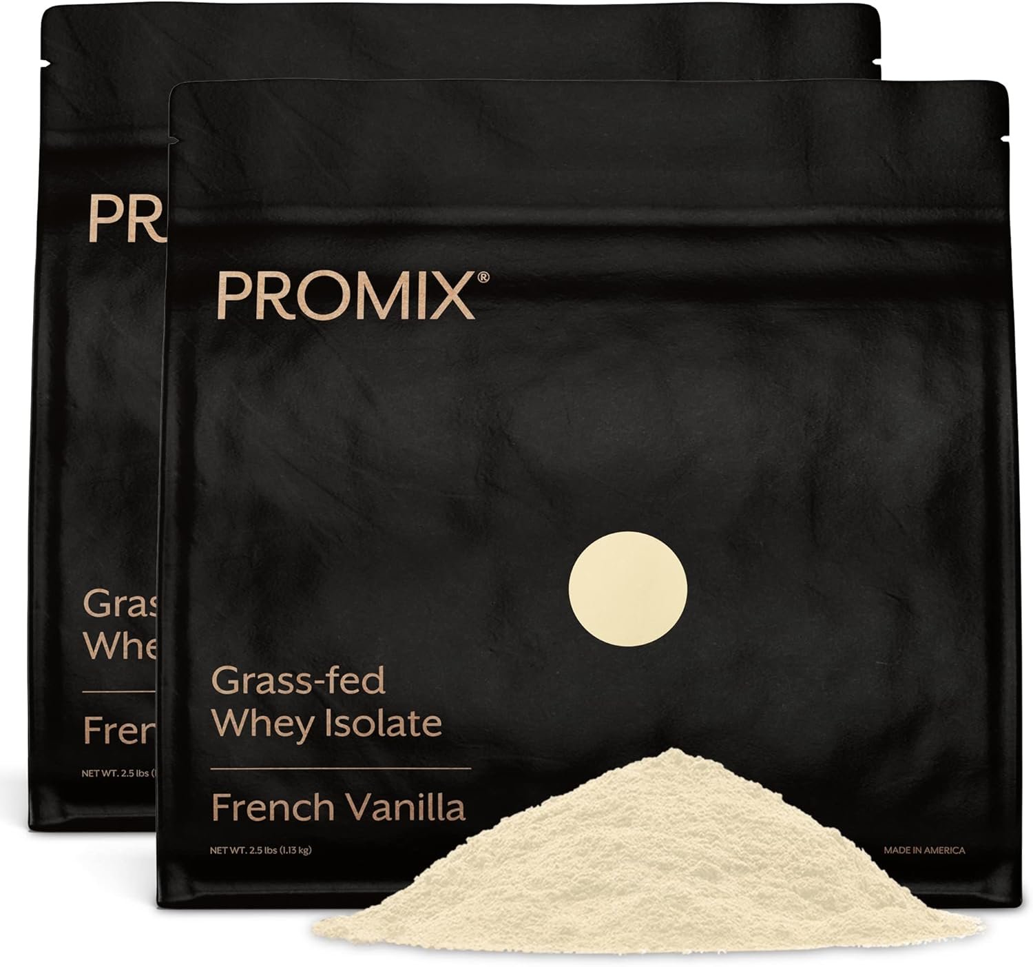 ProMix Nutrition Whey Protein Isolate Powder - Grass-Fed - Post Workout Fitness & Nutrition Shakes, Smoothies, Baking & Cooking Recipes - Gluten-Free & Keto-Friendly - Vanilla - 5 Pound (Pack of 2)