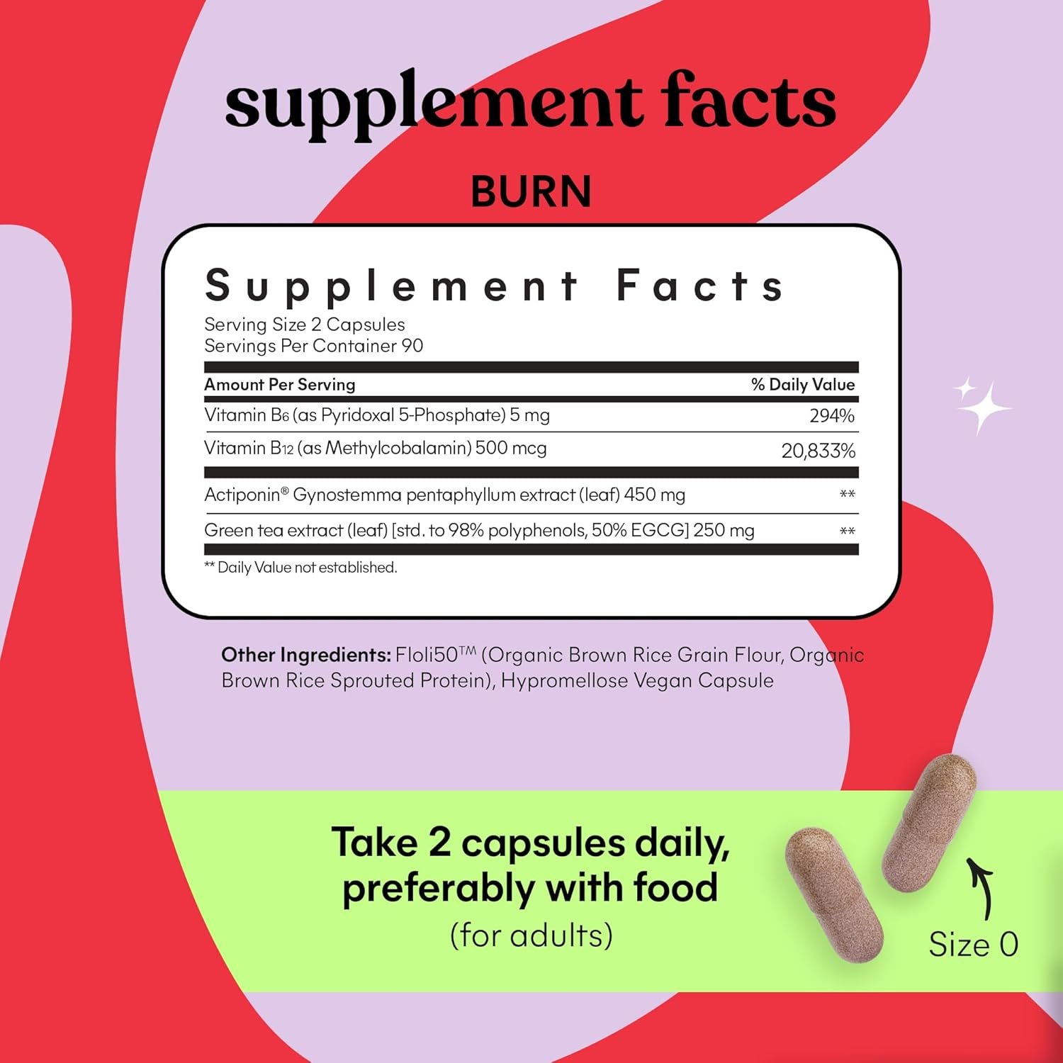 Lemme Burn - Metabolism, Belly Fat Burning + AMPK Activating Supplement for Men & Women w/Clinically Studied Actiponin Gynostemma, Green Tea Extract, Vitamins B6 & B12 - Gluten Free, 180 Count - Image 5