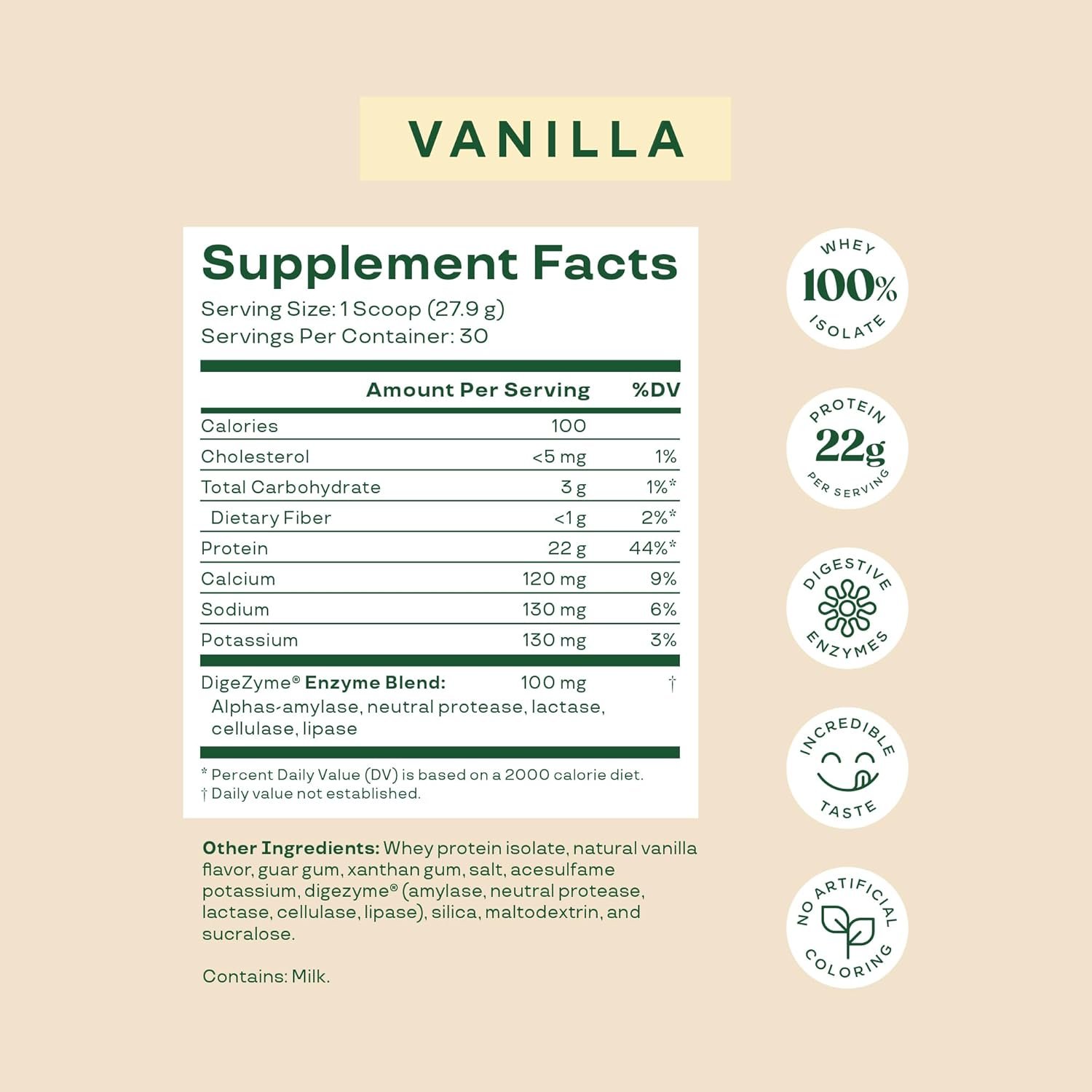 Bloom Nutrition Whey Isolate Protein Powder, Vanilla - Pure Iso Post Workout Recovery Drink Blend, Smoothie Mix with Digestive Enzymes for Gut Health - Low Carb, Keto & Zero Sugar Added - Image 2