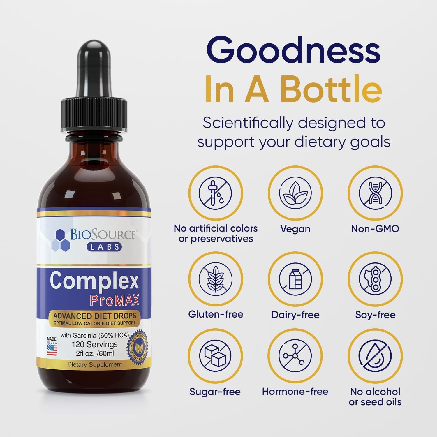 Complex ProMAX Premium Diet Drops (1 x 2 oz Bottle) - Image 2