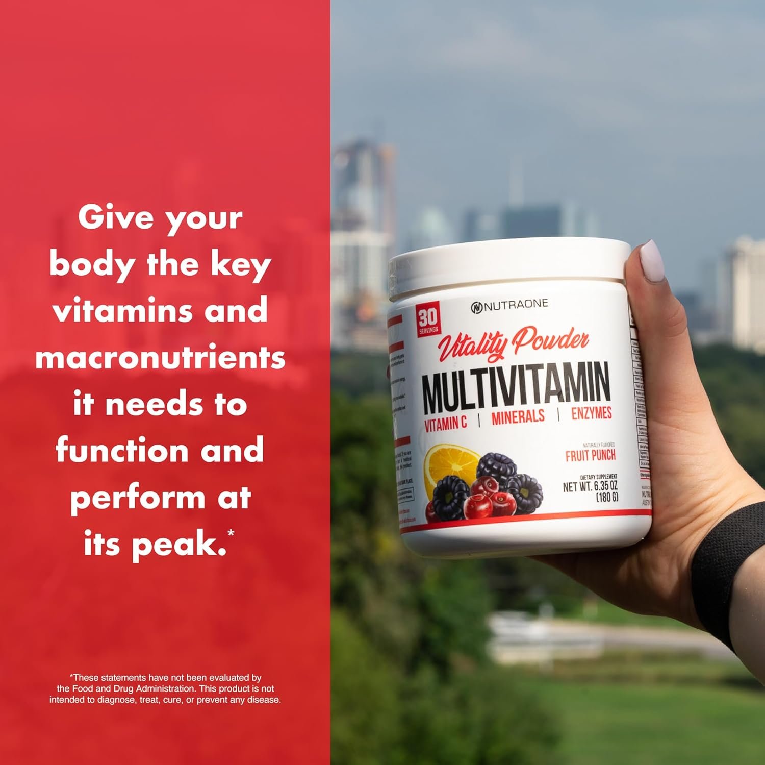 NutraOne Vitality Vitamin Powder Powdered Vitamin and Mineral Supplement (Fruit Punch - 30 Servings) - Image 8