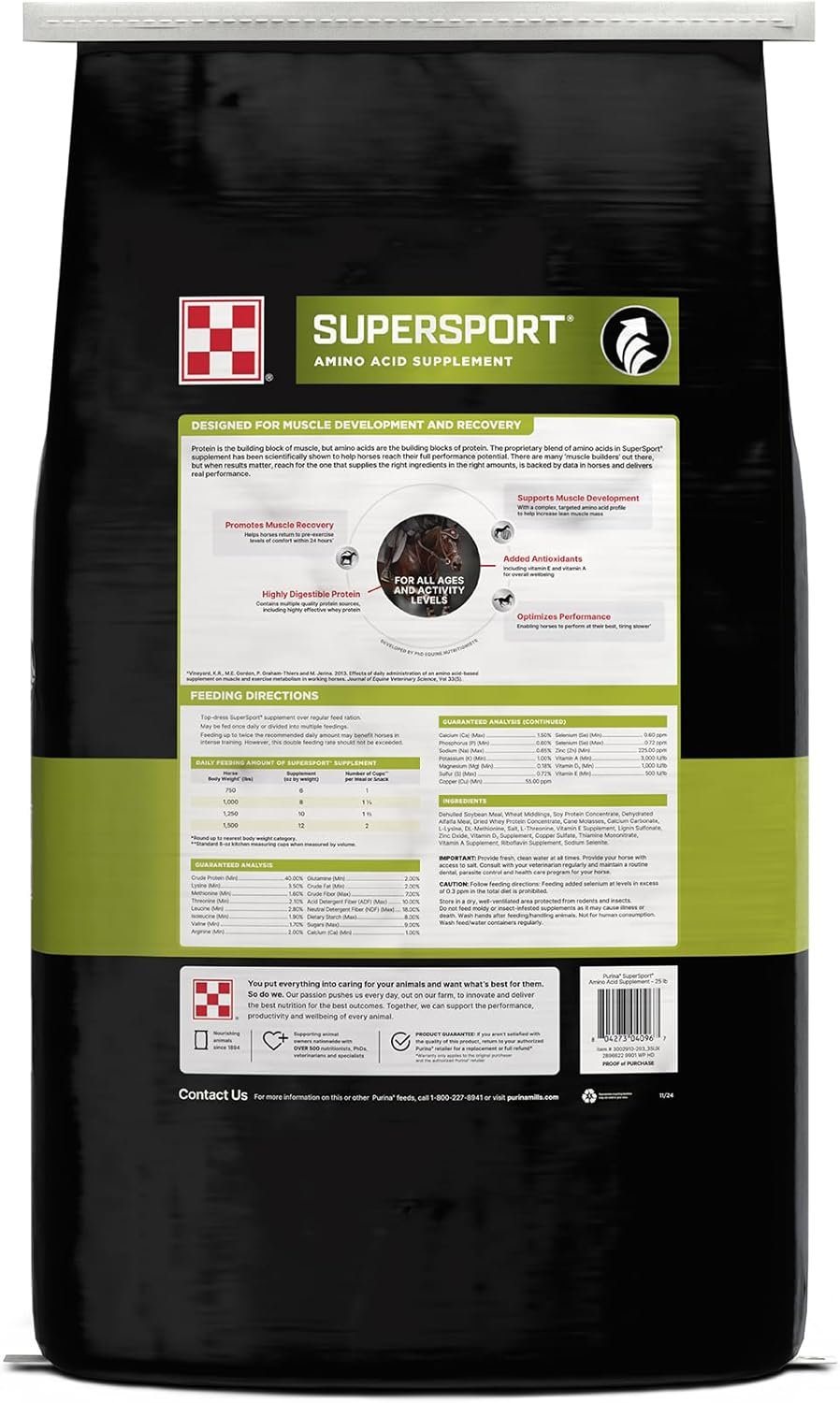 Purina Supersport Horse Supplement, Amino Acids for Muscle Recovery, 25 lbs - Image 2
