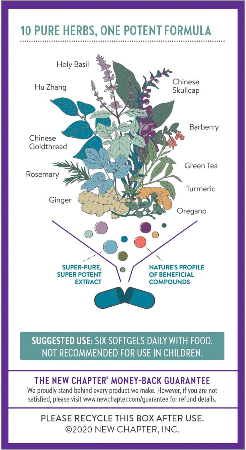 New Chapter Zyflamend™ Mini Softgels, Multi-Herbal Pain Reliever+ Joint Supplement, 10-in-1 Superfood Blend with Ginger & Turmeric for Healthy Inflammation Response, Mini Soft Gels, 180 Count - Image 7