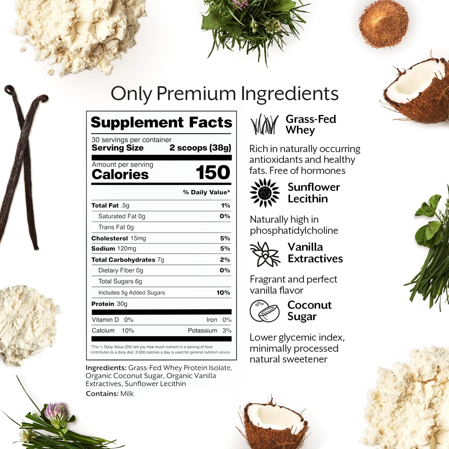 ProMix Nutrition Whey Protein Isolate Powder - Grass-Fed - Post Workout Fitness & Nutrition Shakes, Smoothies, Baking & Cooking Recipes - Gluten-Free & Keto-Friendly - Vanilla - 5 Pound (Pack of 2) - Image 4