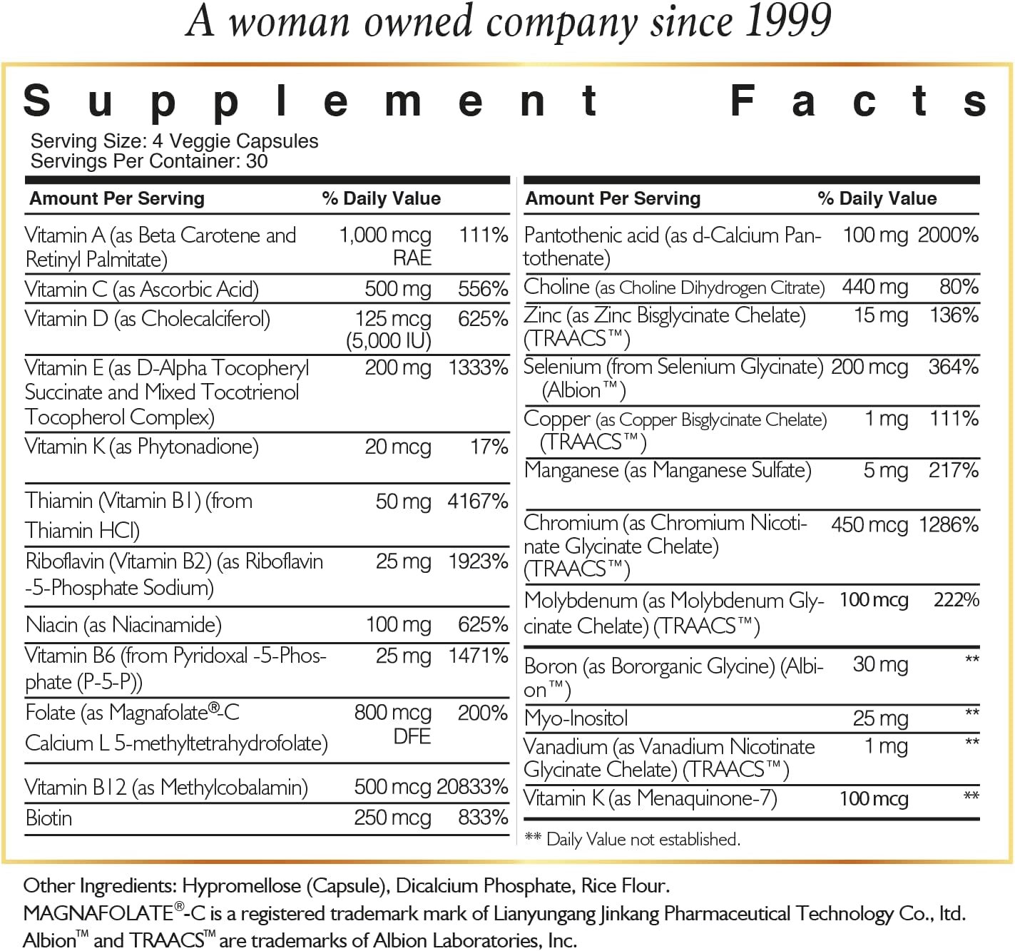 Cocó March N.M.D Elixir Vita Minerals - HIGH Potency - 24 Vitamins and Essential Minerals - Gluten Free, Dairy Free, Keto Friendly, Soy Free, 120 Capsules - Image 6