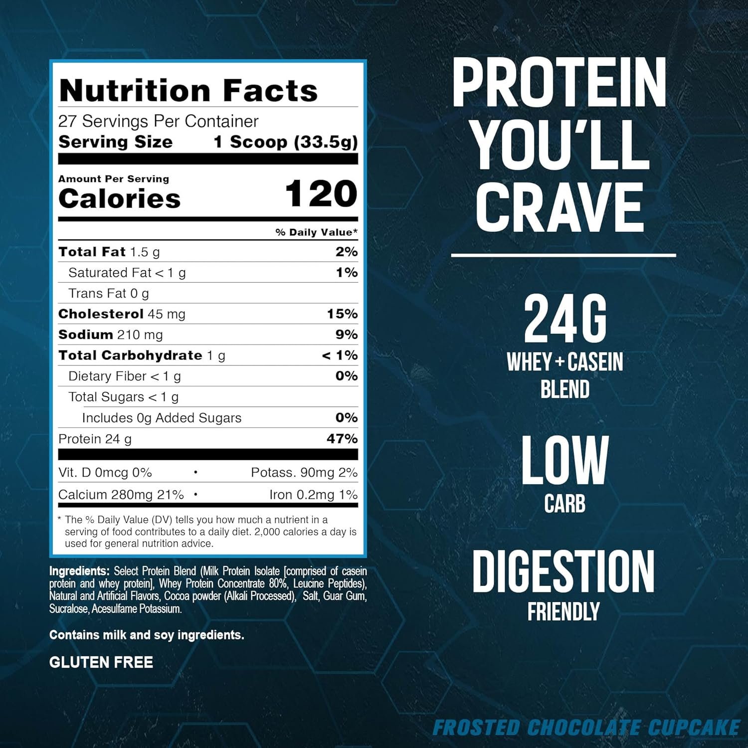 PEScience Select Protein Powder, Whey and Casein Blend, Clean Protein Powder for Women and Men, Low Calorie, Low Carb, Keto Friendly, Gluten Free - Frosted Chocolate Cupcake - 27 Servings - Image 2