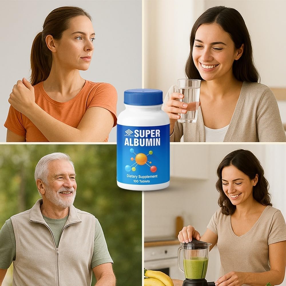 Super Albumin – Hydrolyzed Protein & Amino Acids Supplement | 100 Tablets | Supports Tissue Repair, Cellular Health & Physiological Balance - Image 4