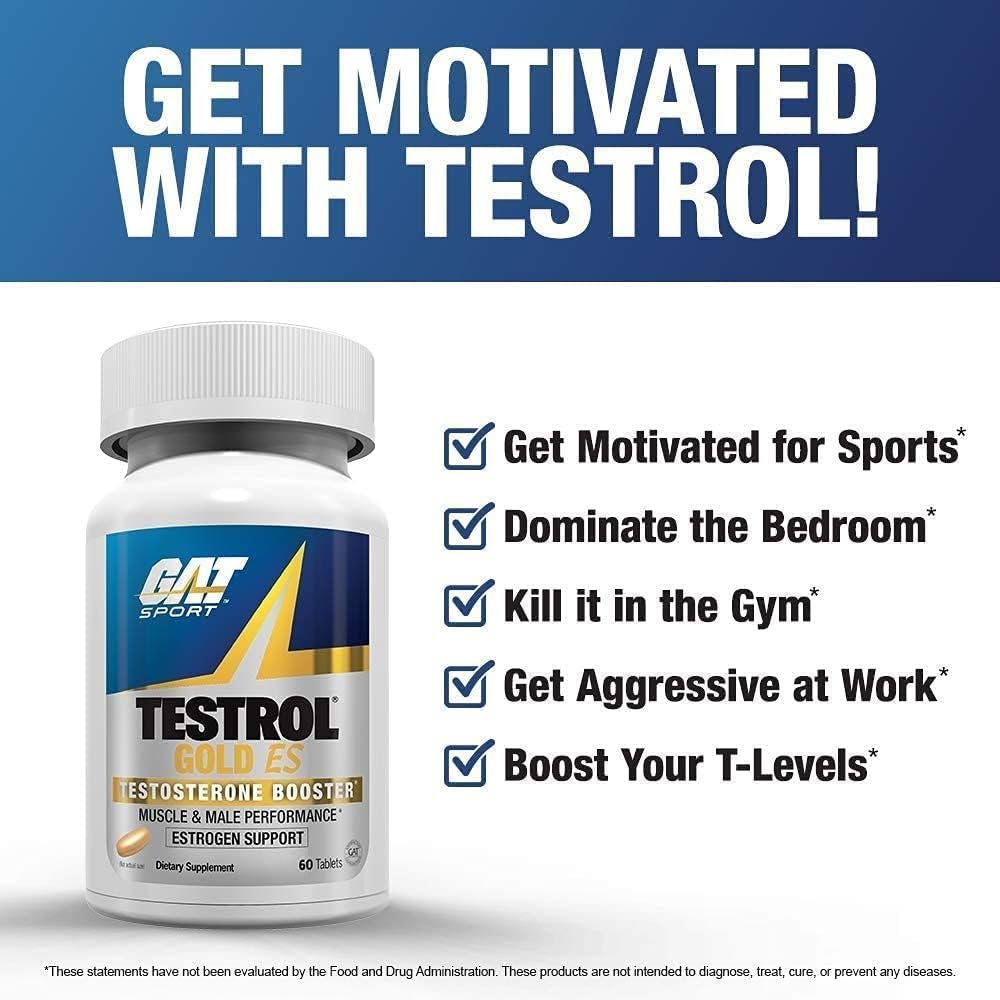 GAT SPORT Testrol Gold ES, Tribulus, DIM, Zinc, Longjack, Fenugreek, Saw Palmetto, Estrogen Balance, 60 Tablets - Image 5