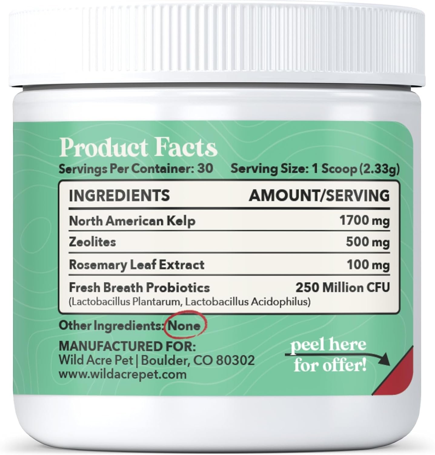 Wild Acre Dental Powder for Dogs - Dog Breath Freshener Dental Powder for Teeth Cleaning Plaque Off, Dental Care for Dogs, Tartar Remover for Teeth - Fresh Breath Probiotics - Image 3