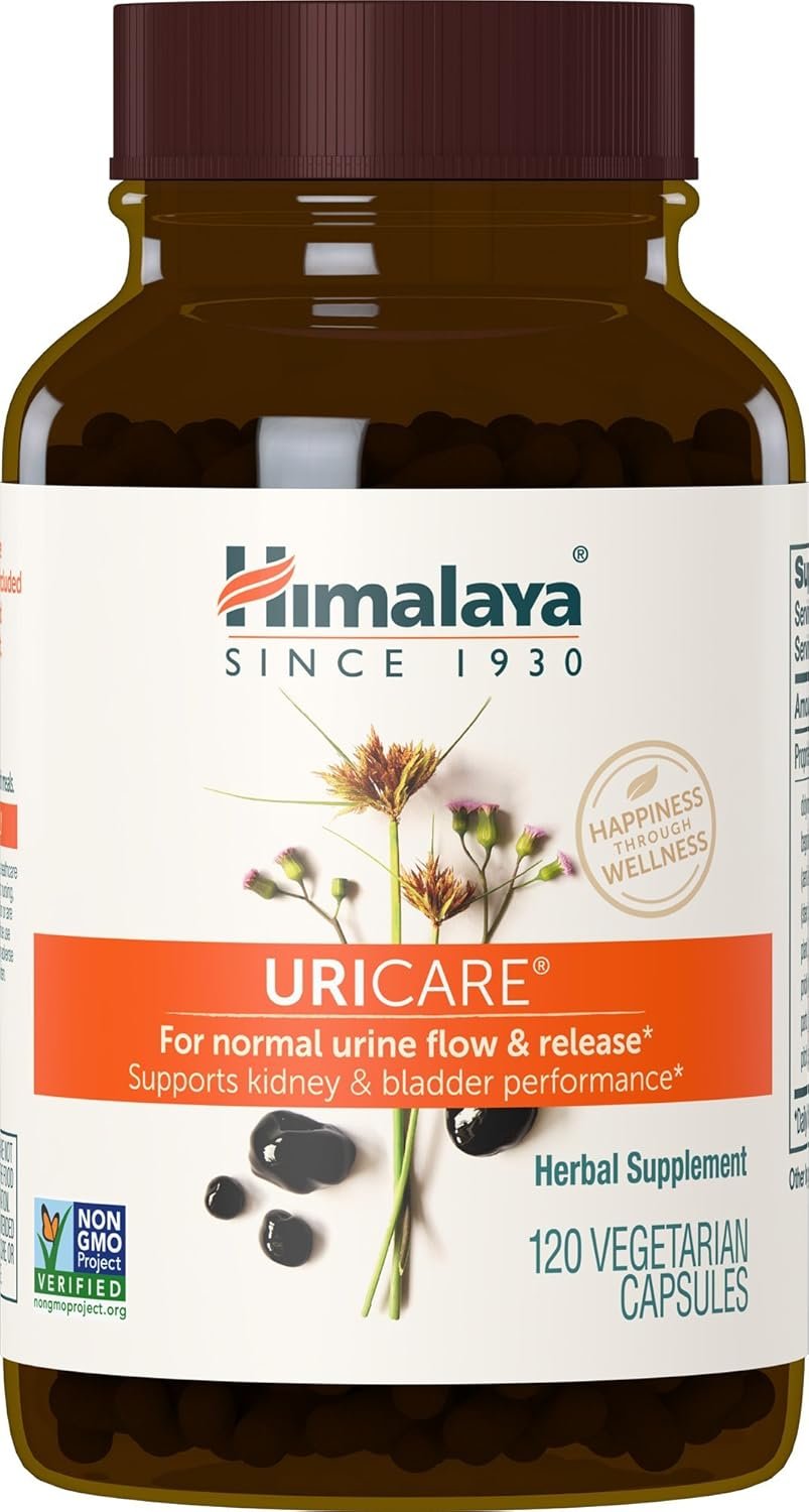 Himalaya UriCare – Herbal Kidney & Bladder Support with Shilajeet, Didymocarpus & Pasanabheda – Promotes Urinary Tract Health & Comfortable Urine Flow – Non-GMO, Gluten-Free, Vegetarian – 120 Capsules