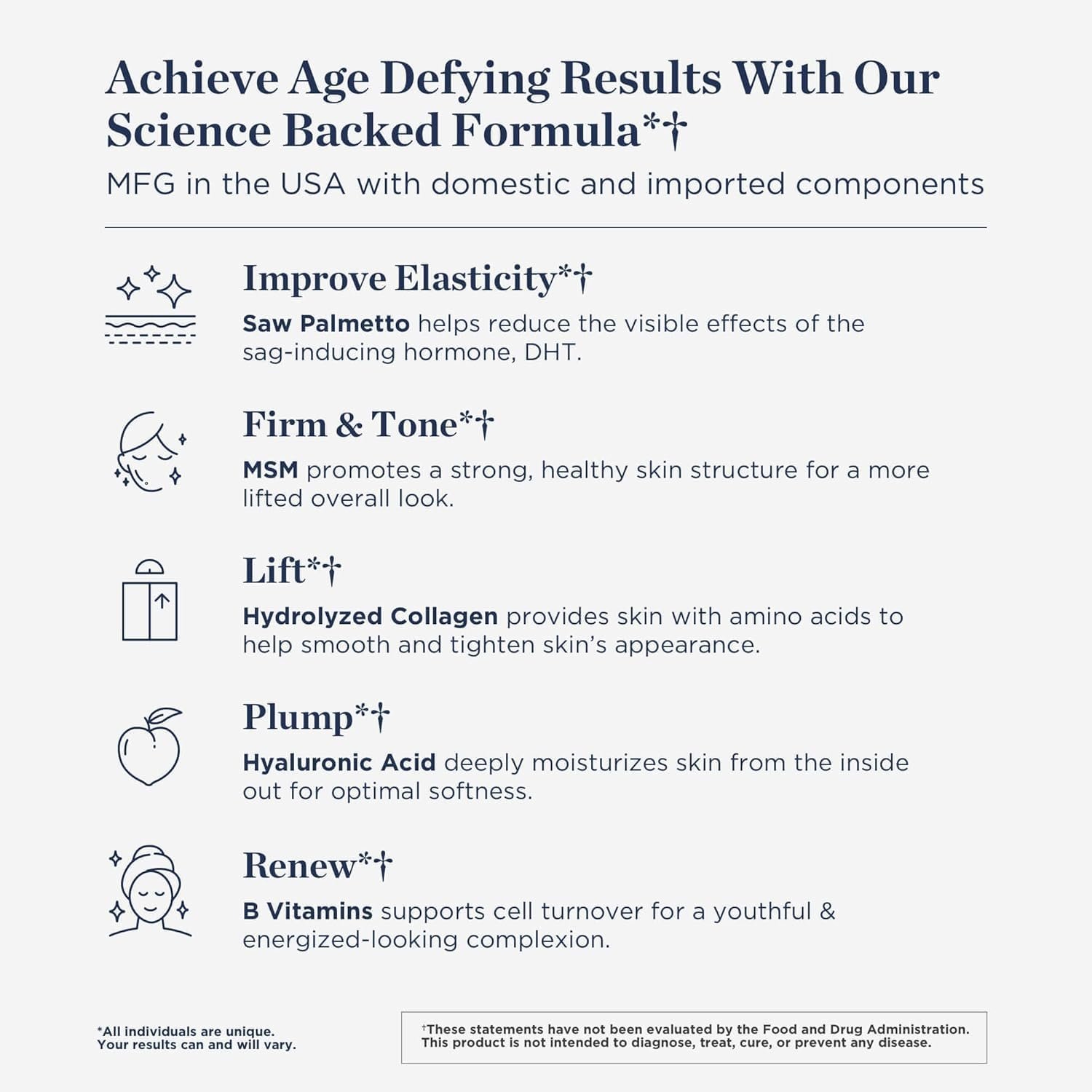 Beverly Hills MD Dermal Repair Anti-Aging Supplement - Hyaluronic Acid, Collagen, Vitamins for Smooth, Plump Skin (3) - Image 3