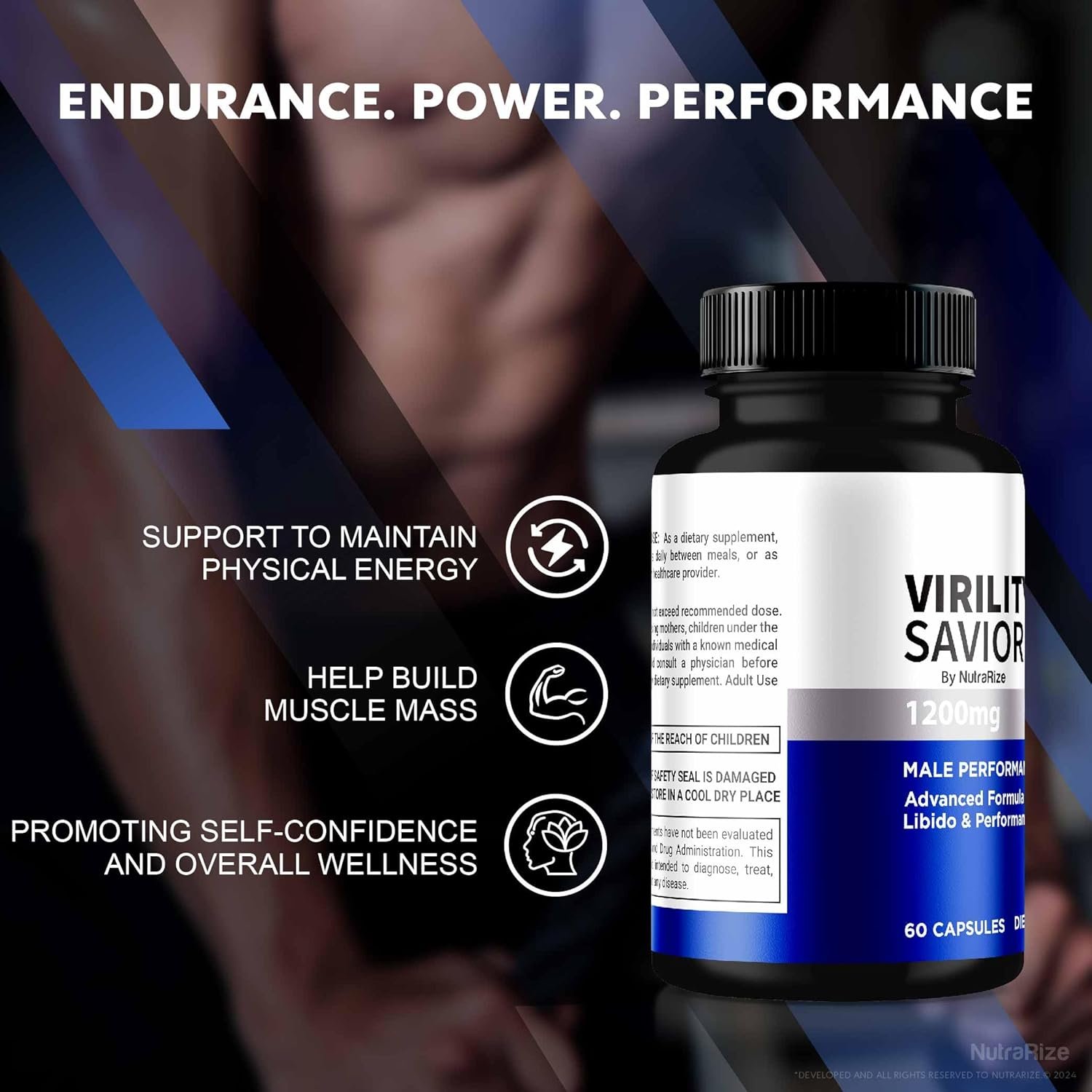 (2 Pack) Virility Savior Capsules For Men, Official VirilitySavior Male Formula, Premium Pills For Max Performance and Confidence, All-Natural Support For Overall Health And Wellness (120 Capsules) - Image 6