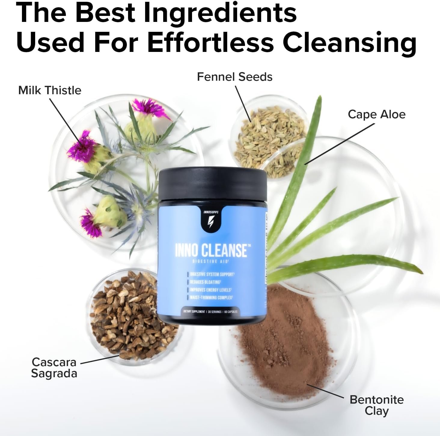 Inno Cleanse - Waist Trimming Complex | Digestive System Support & Aid | Reduced Bloating | Improves Energy Levels | Gluten Free, Vegan Friendly - Image 7