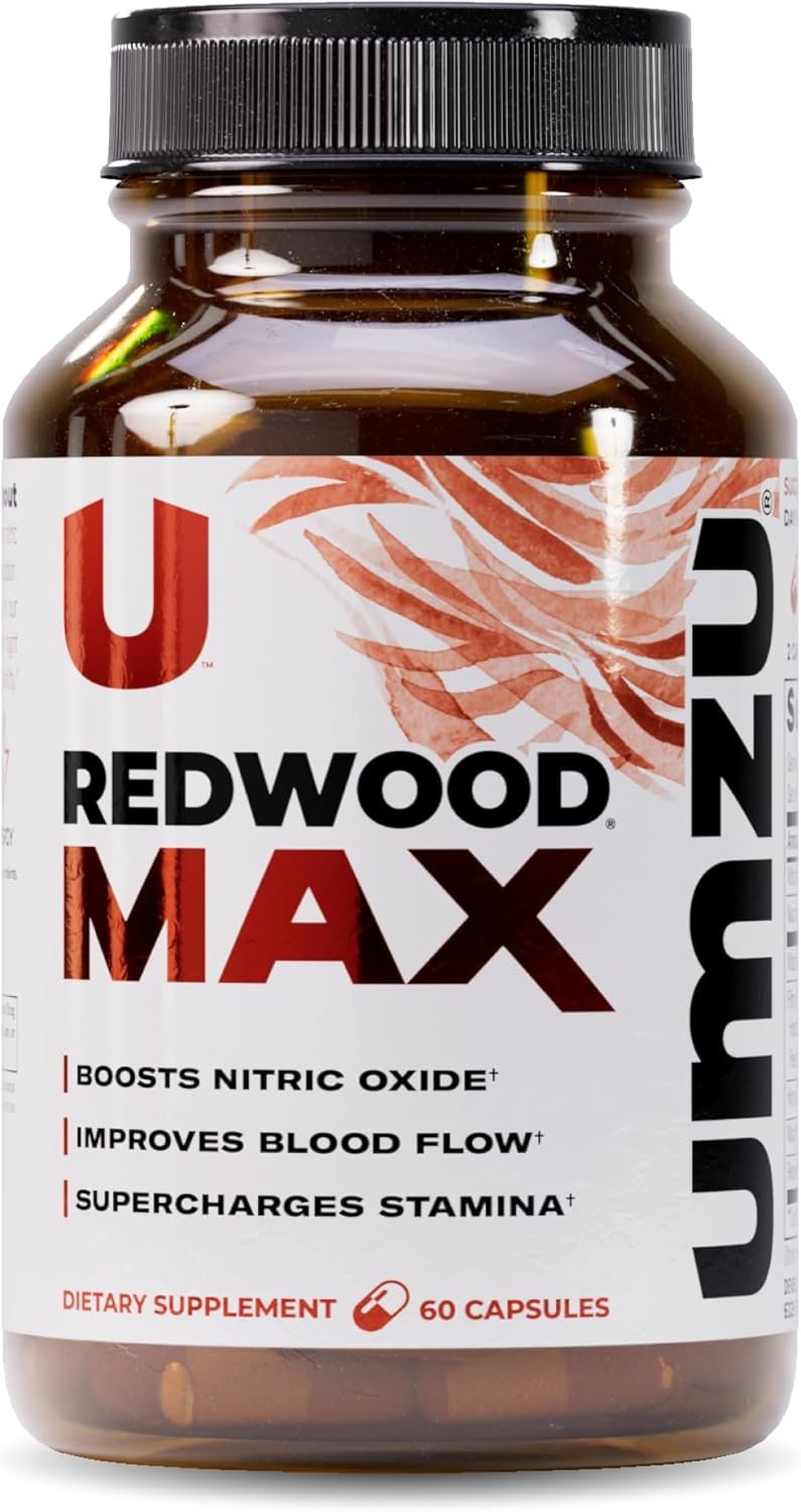 UMZU Redwood Max Nitric Oxide Booster, 1-Month Supply – Advanced Nitric Oxide Supplement with Fitnox Blend, Pine Bark, Resveratrol & Tart Cherry – Promotes Healthy Circulation, Energy and Recovery