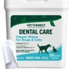 Vet’s Best Finger Dental Wipes for...