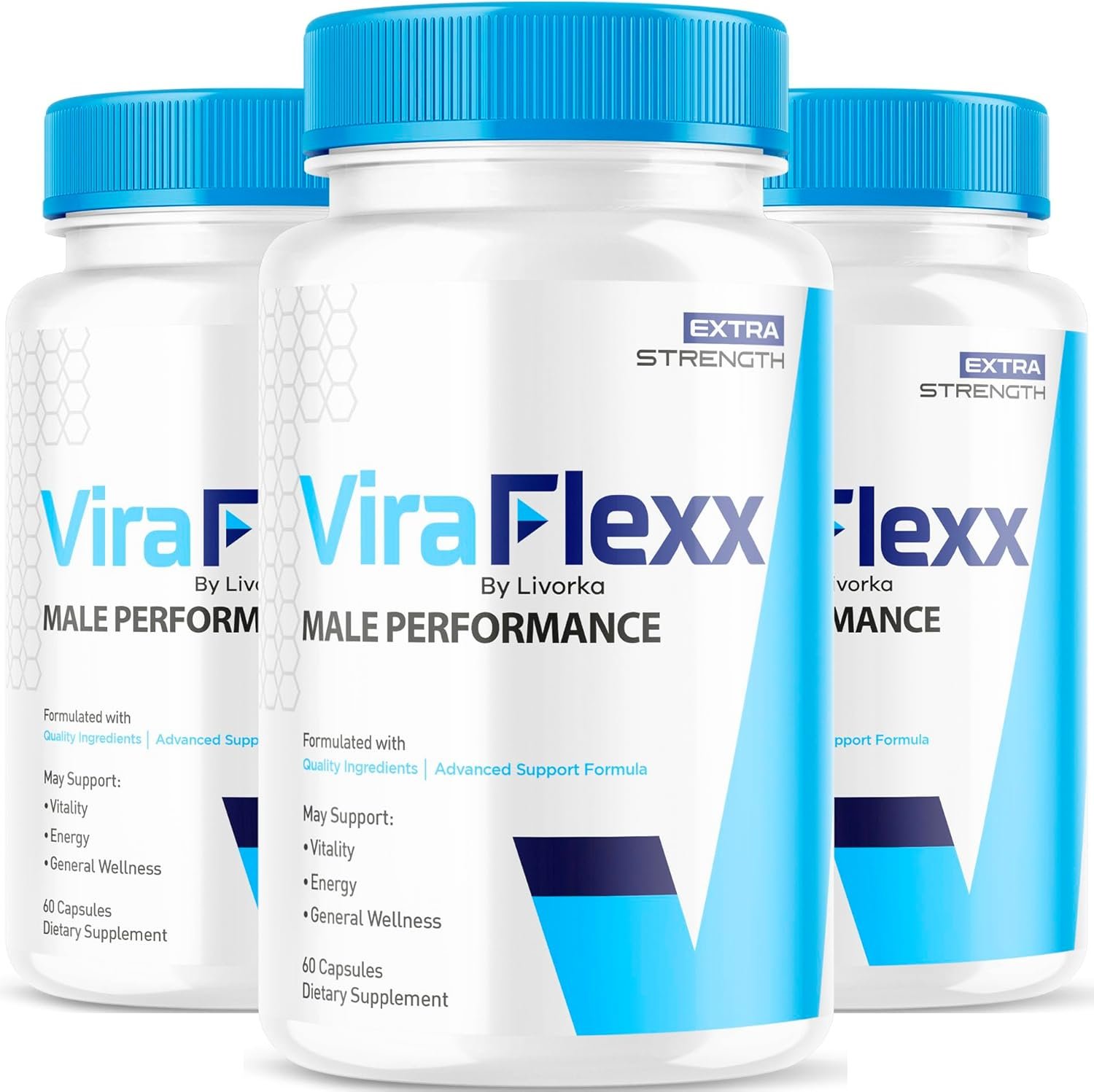 (3 Pack) ViraFlexx Pro Capsules for Men, Original ViraFlexx Pro Male Support Pills All Natural Support Overall Health, ViraFlex Premium Advanced Formula, Vira Flexx Reviews, 180 Capsules for 3 Months