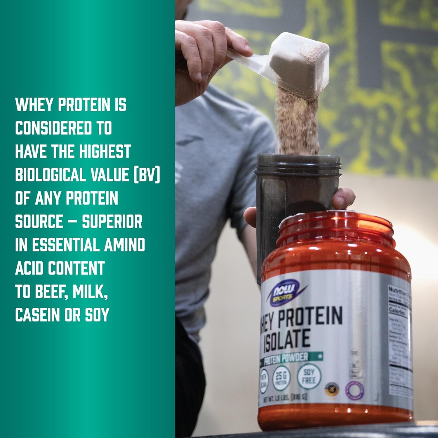 NOW Foods Sports Nutrition, Whey Protein Isolate, 25 g With BCAAs, Unflavored Powder, 1.2-Pound - Image 8