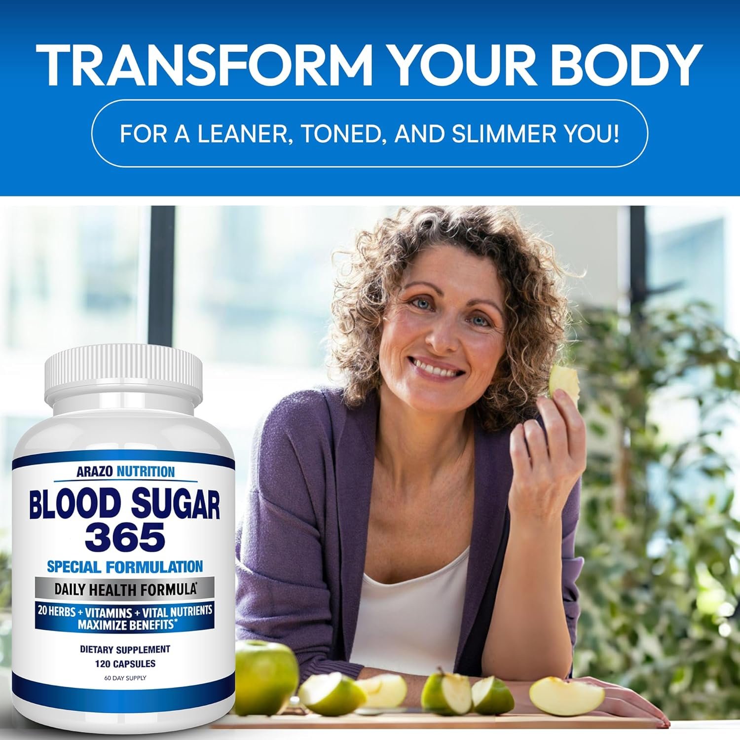 Arazo Nutrition Blood Sugar 365 Supplement – Supports Healthy Energy Levels - 120 Herbal Pills - 60 Day Supply - Image 8
